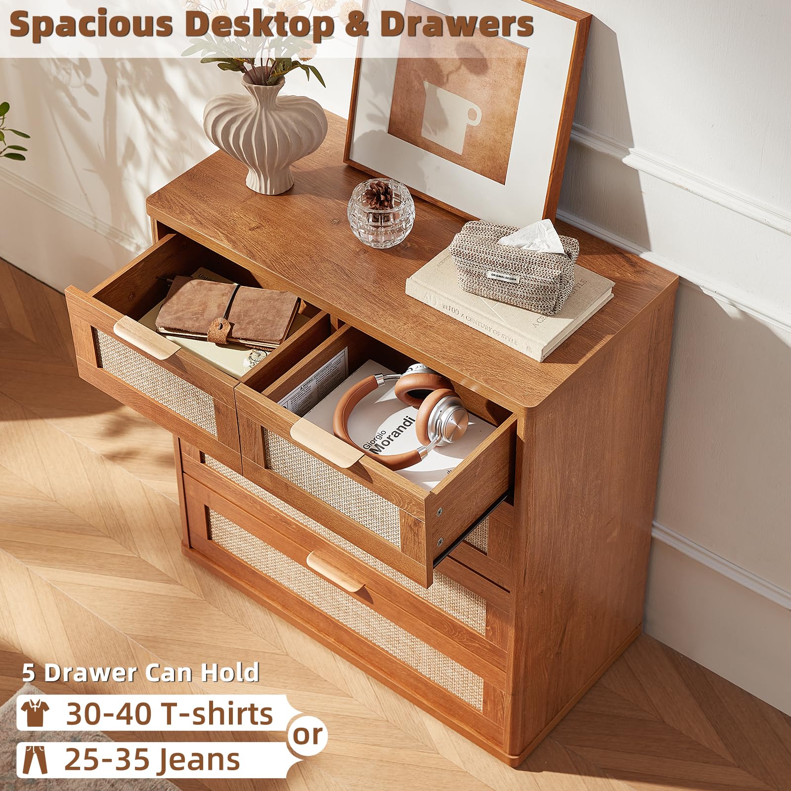 Rattan Dresser for Bedroom