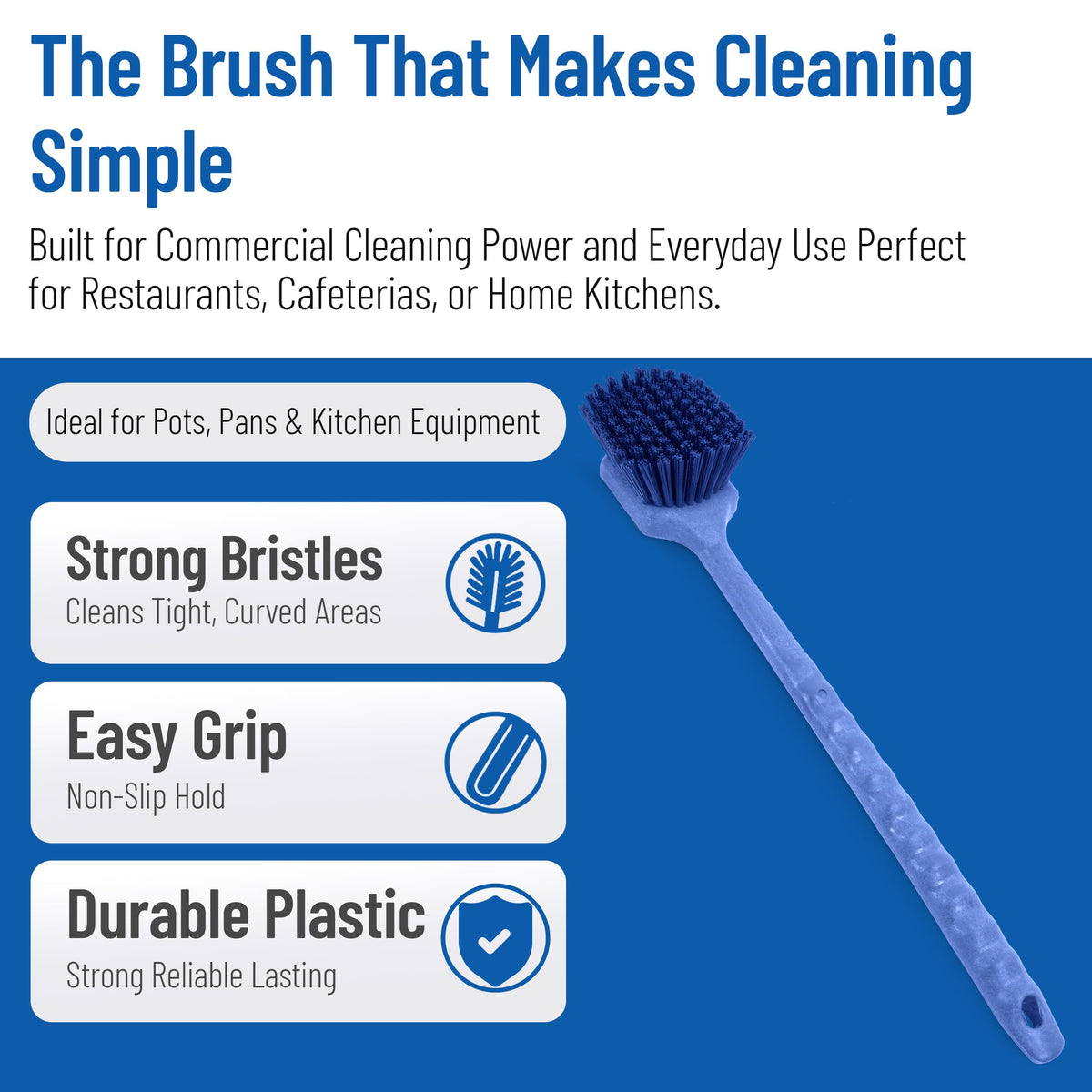 20" Floater Scrub Brush with Long Handle (6 Count)