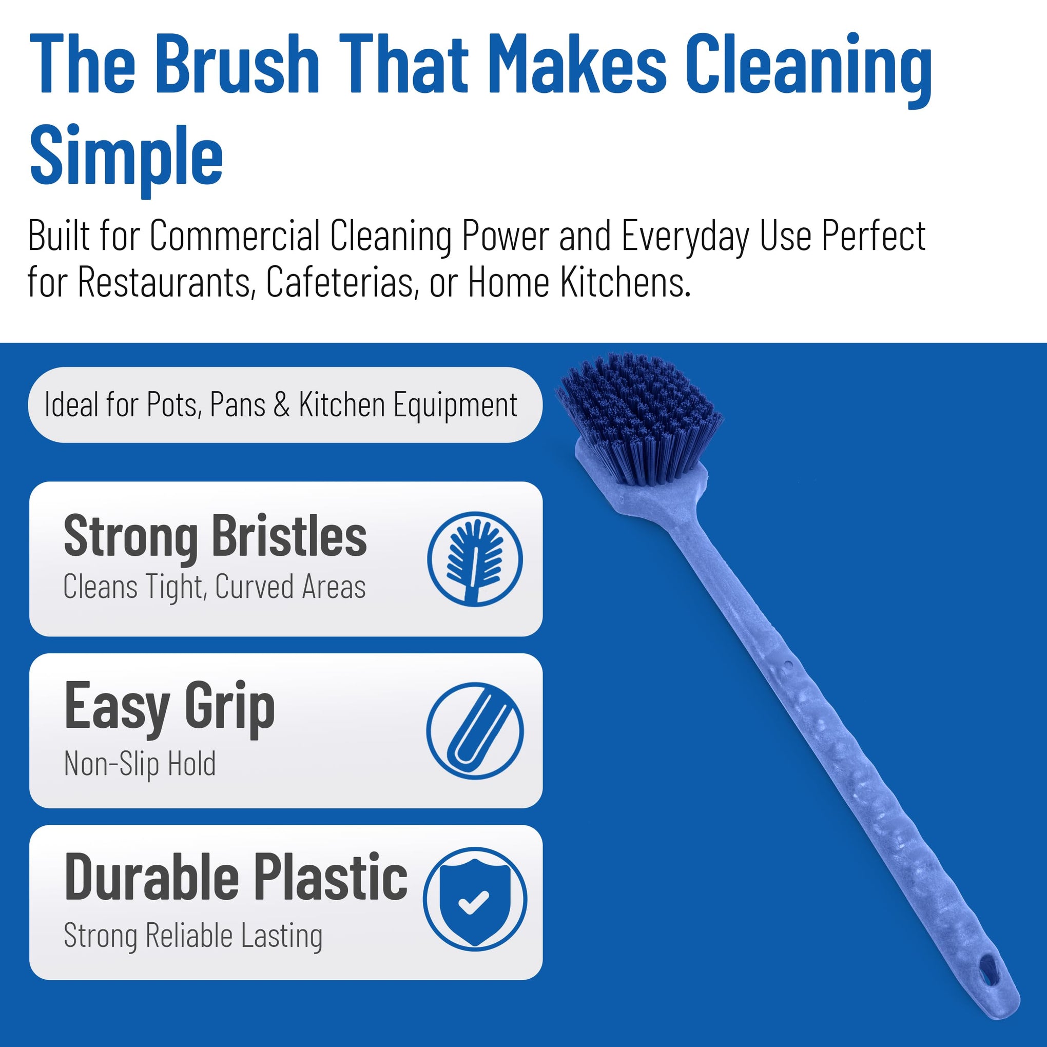 20" Floater Scrub Brush with Long Handle (6 Count)