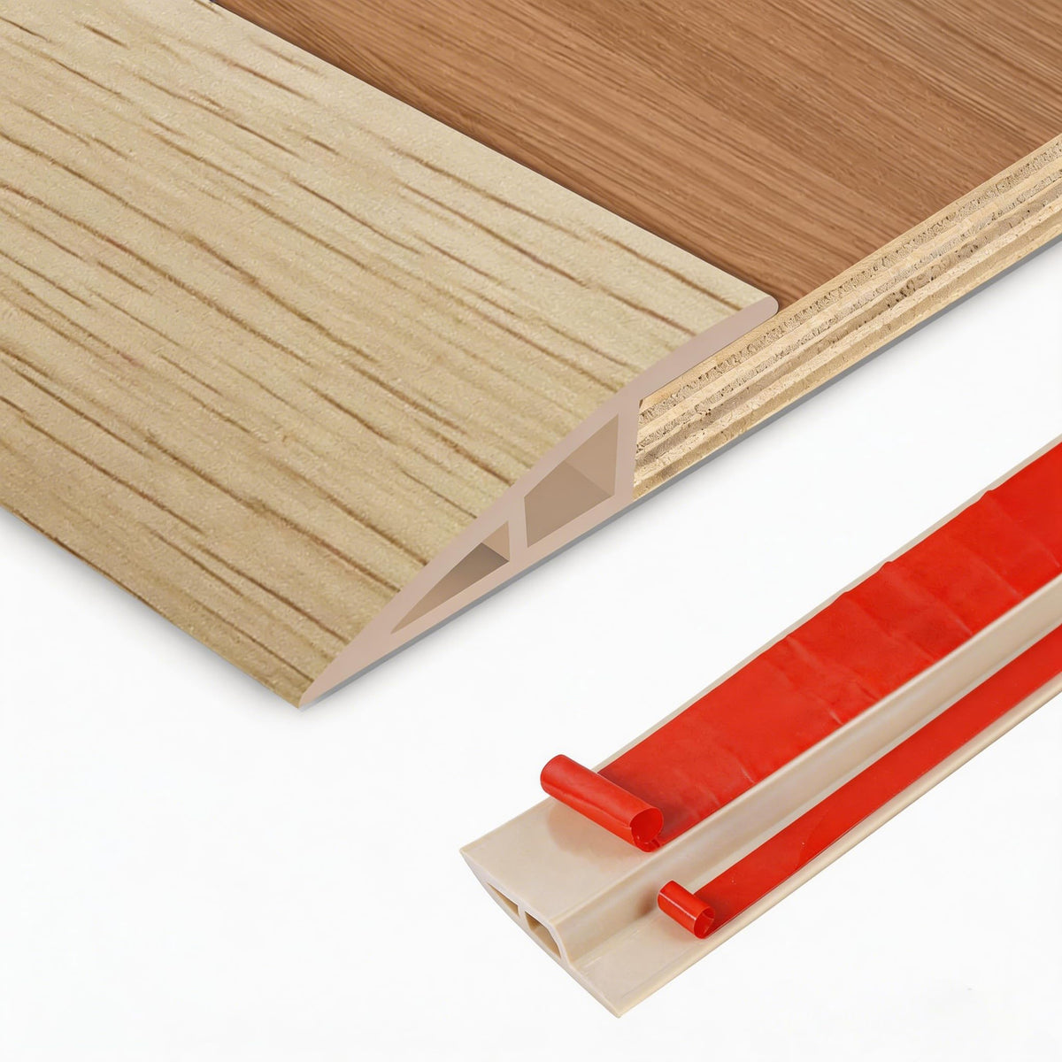 Floor Transition Strip Vinyl Door Threshold Ramp Self Adhesive Carpet Edging Strip Doorway Edge Trim (3.3 Foot)