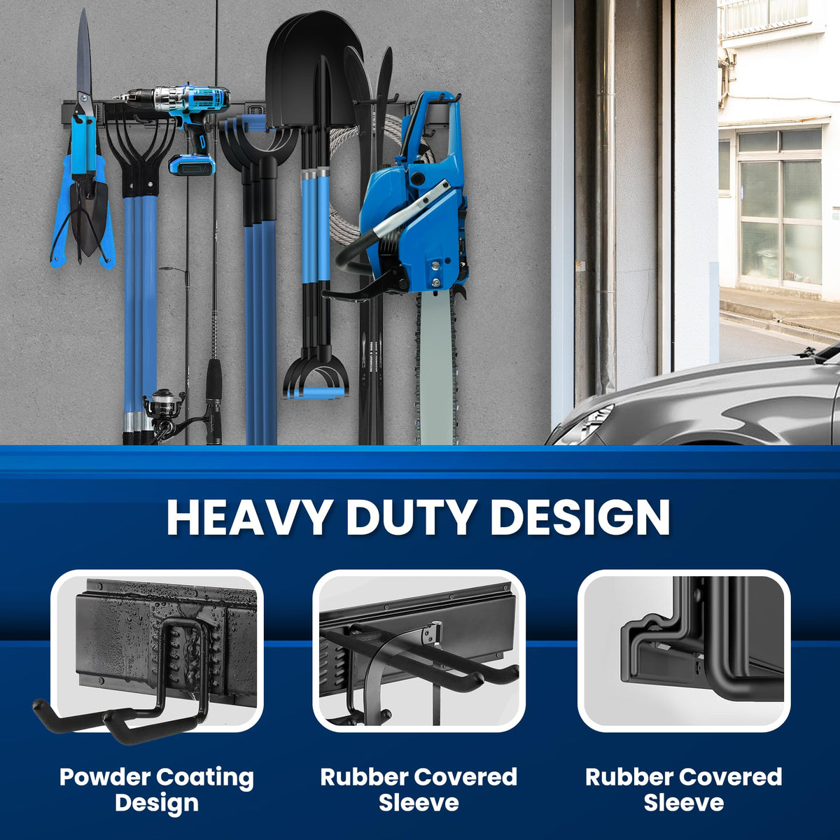 64'' All Metal Garage Tool Organizer Wall Mount (176 Ounce)