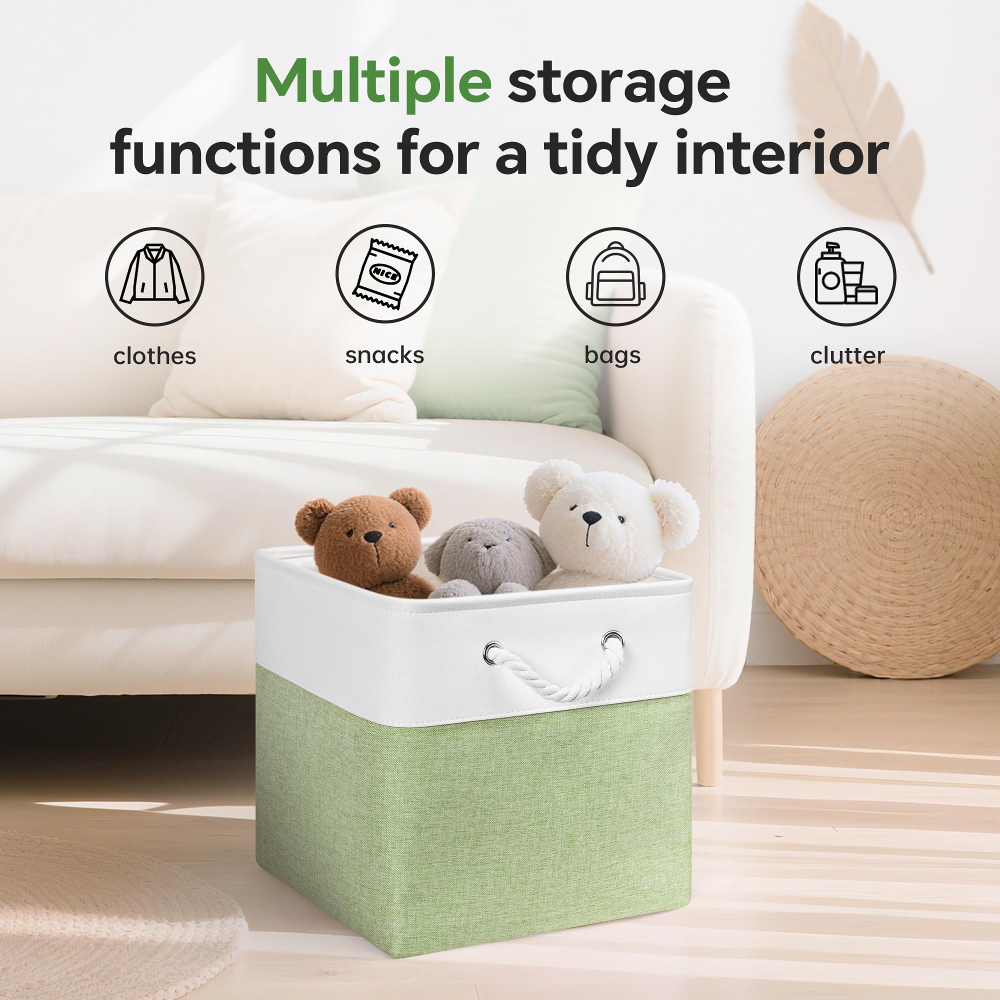13x13x13 Inch Storage Cube Bins Foldable Organizer Baskets 6 Pack (6 Count)