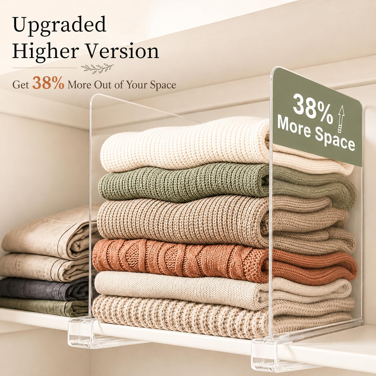 Shelf Dividers Purse Organizer for Closet (10 Count)