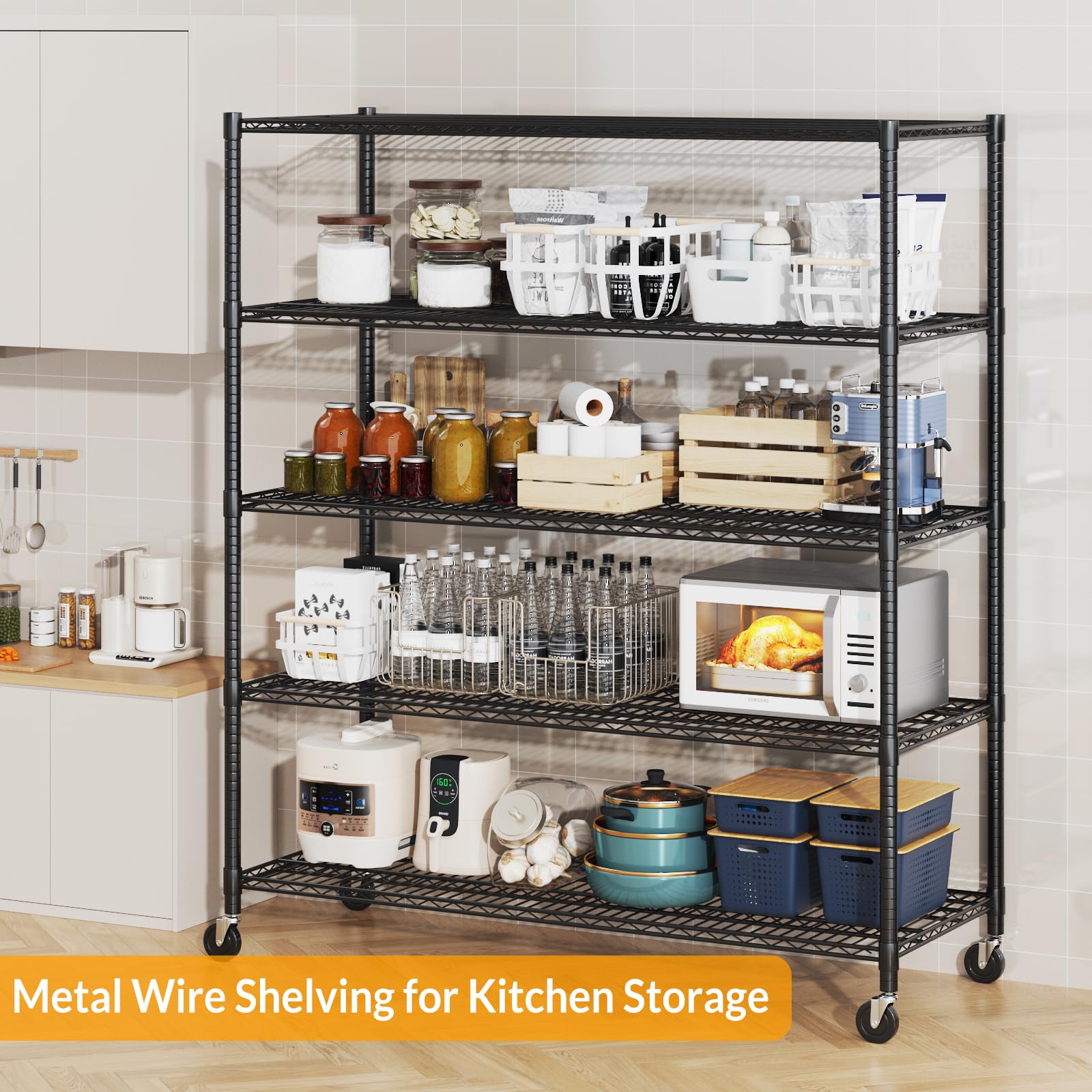 Storage Shelves with Wheels