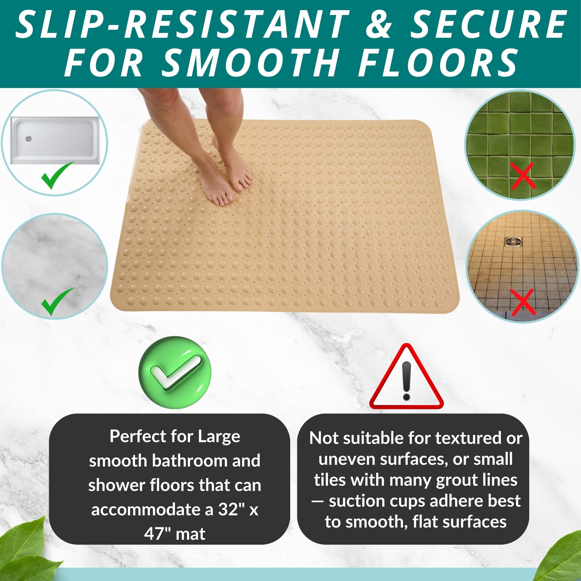 Extra Large Shower Mat Non Slip