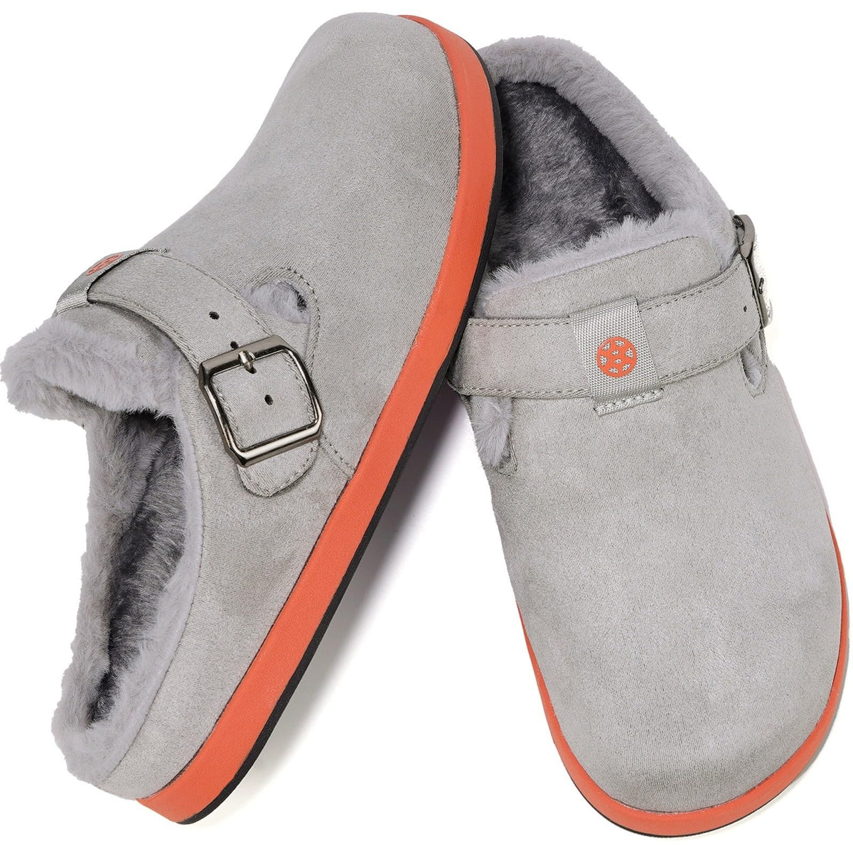 Fur Lined Clogs for Women Men Winter Slippers