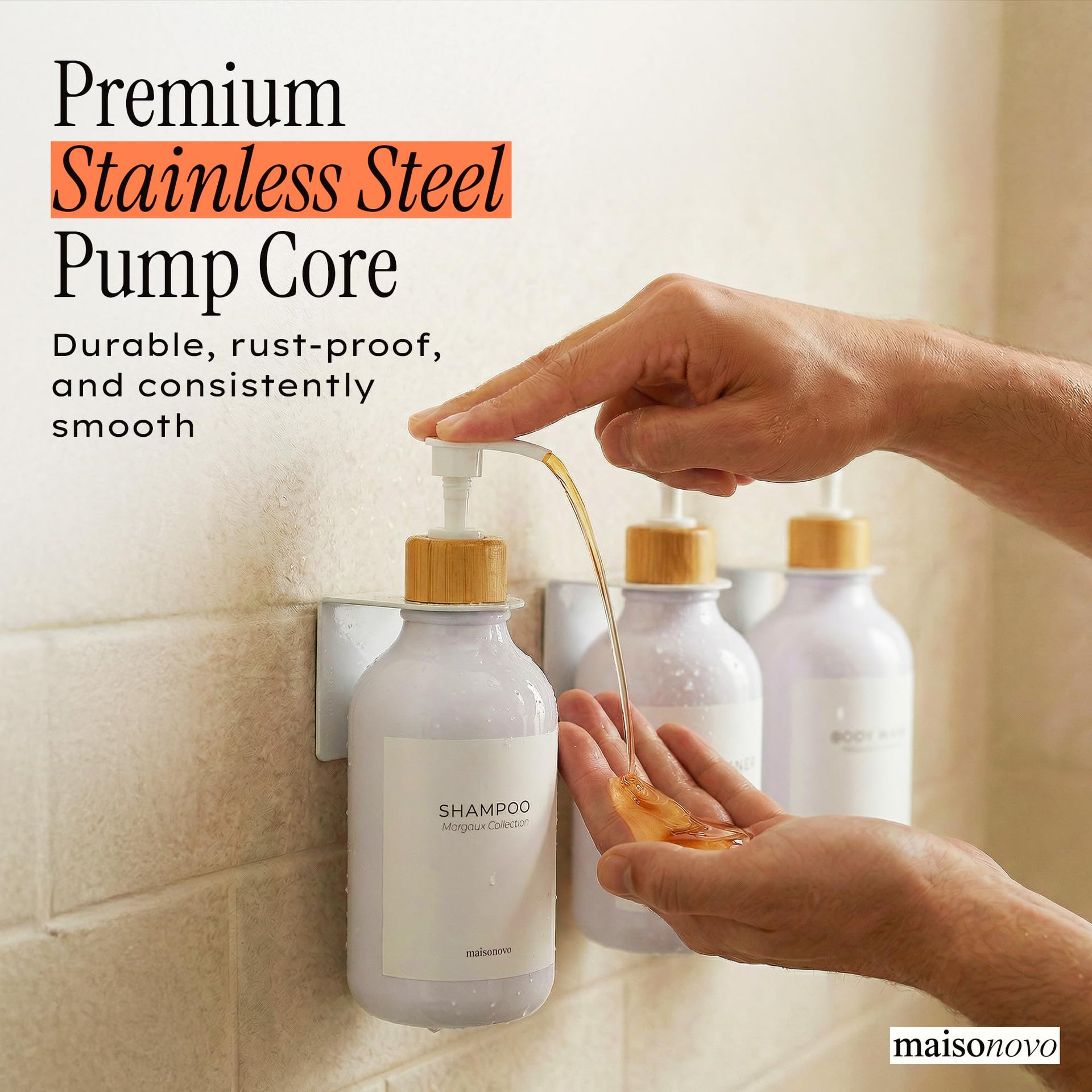 Shampoo and Conditioner Dispenser (3 Count)