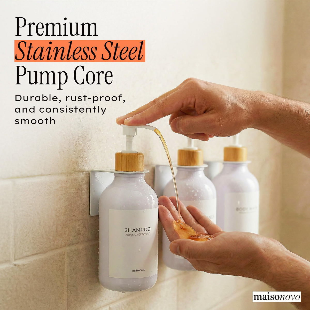 Shampoo and Conditioner Dispenser (3 Count)