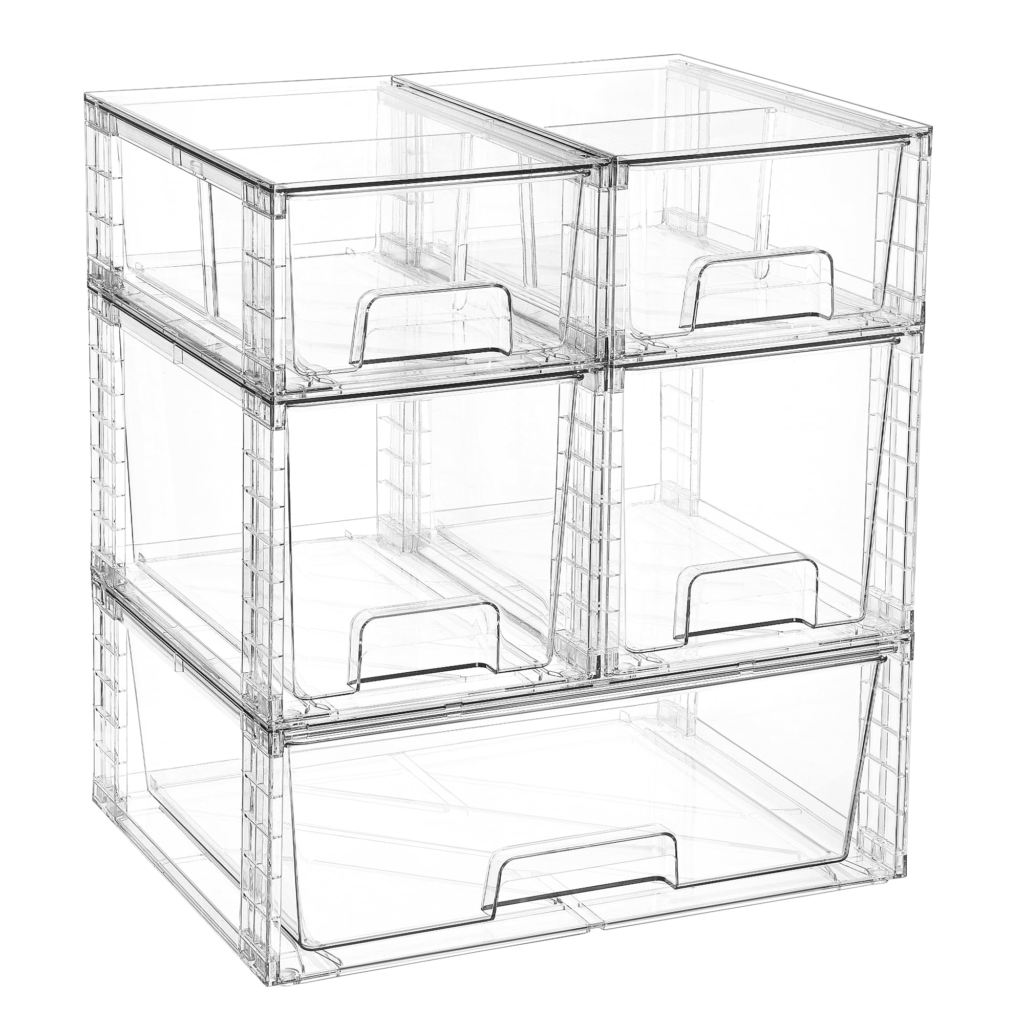 Clear Stackable Storage Drawers (5 Count)