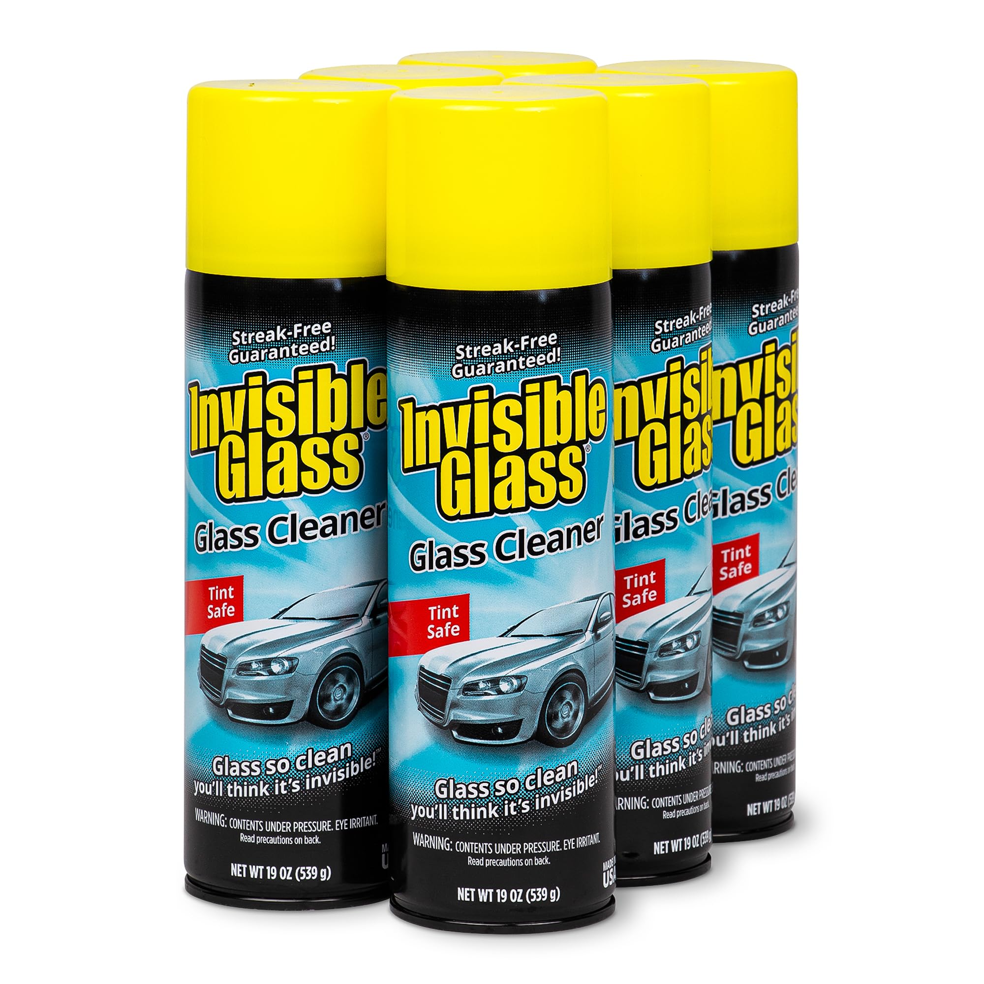 91164 6PK Premium Aerosol Glass Cleaner Spray for Car Windshields and Windows (114 Ounce) - ModHome Supplies