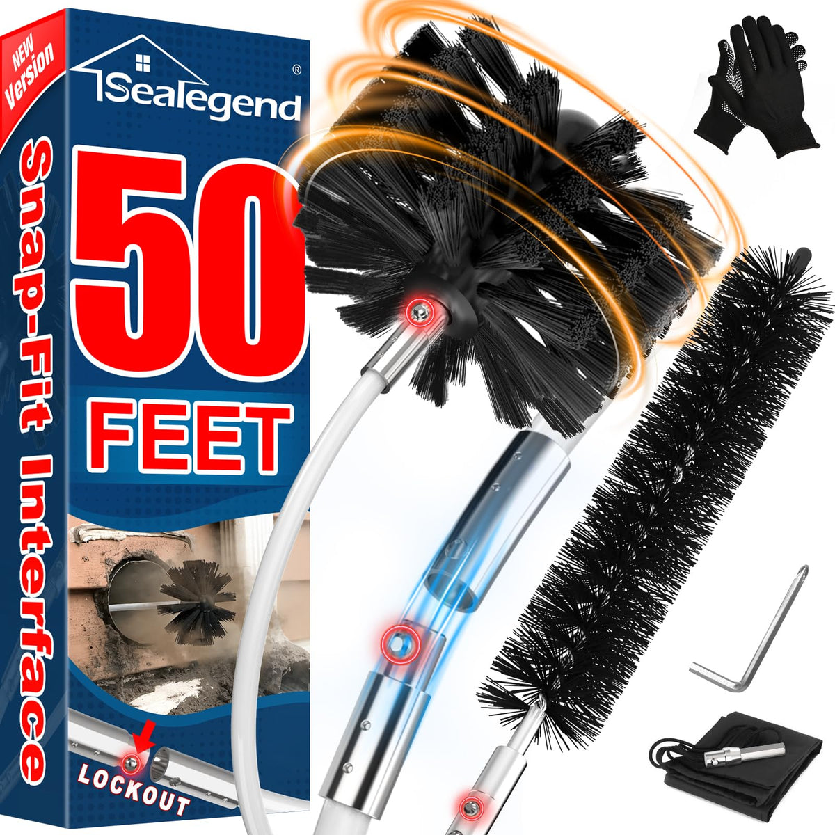 50Ft Dryer Vent Cleaner Kit