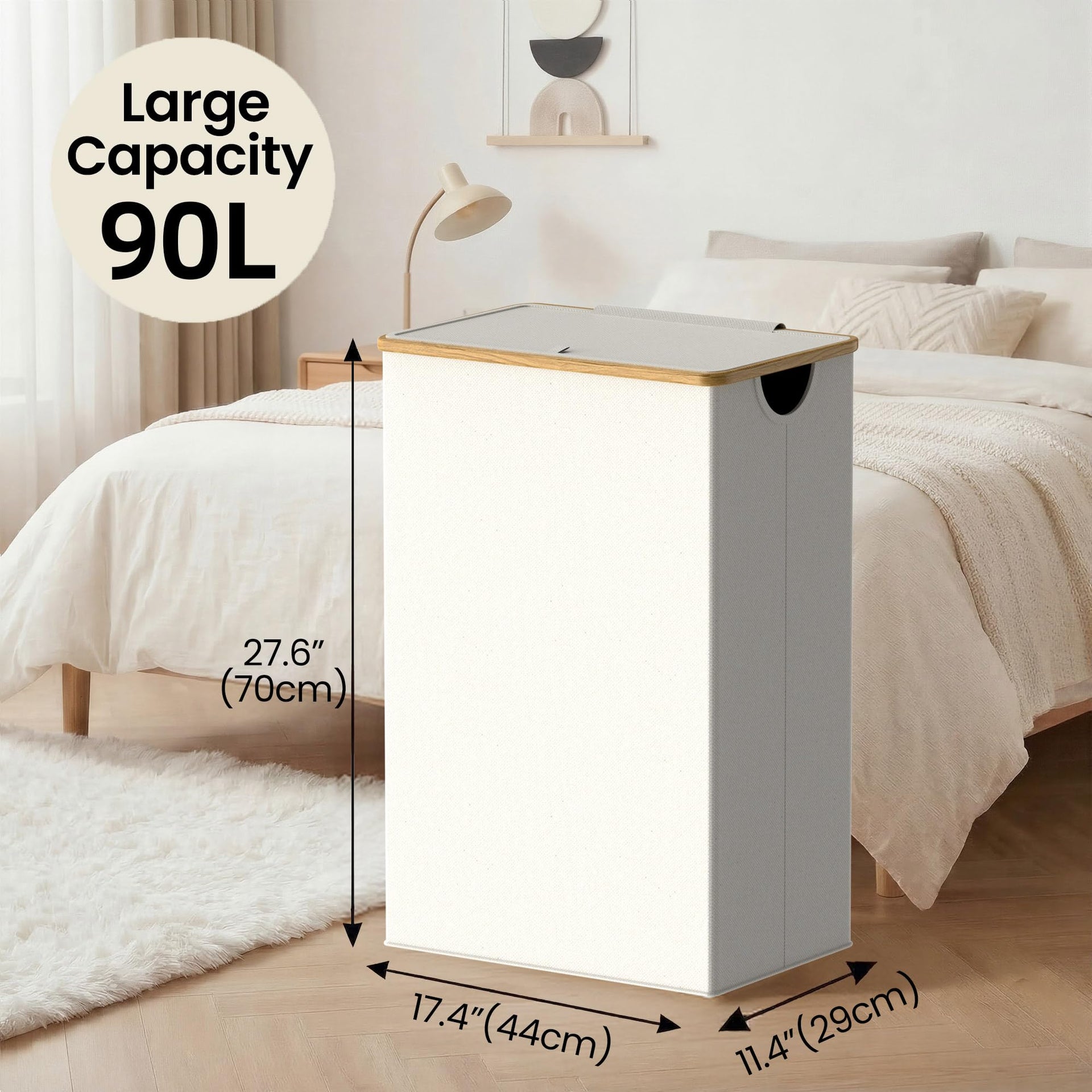 Slim Laundry Basket with Lid