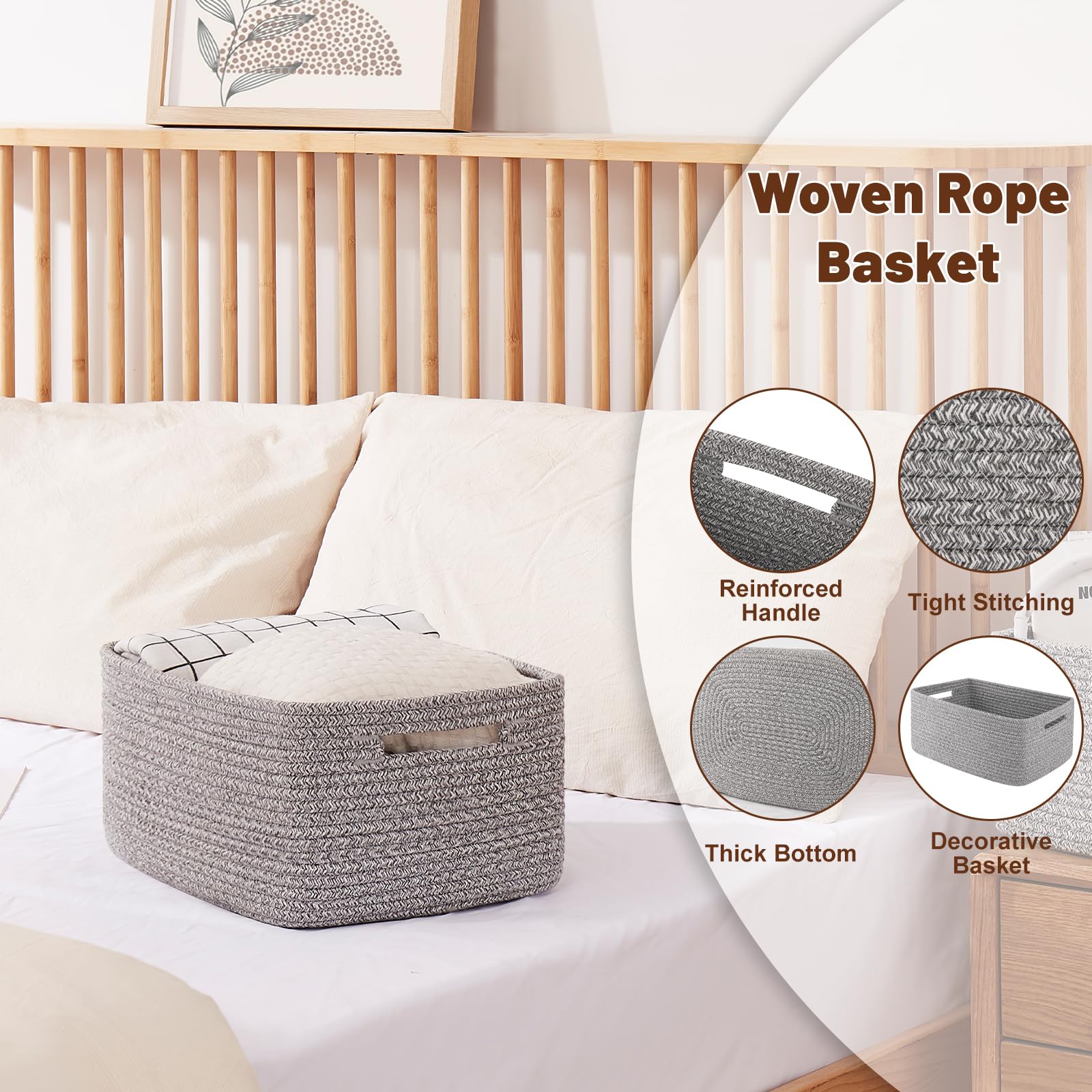 Storage Basket for Shelves (2 Count)