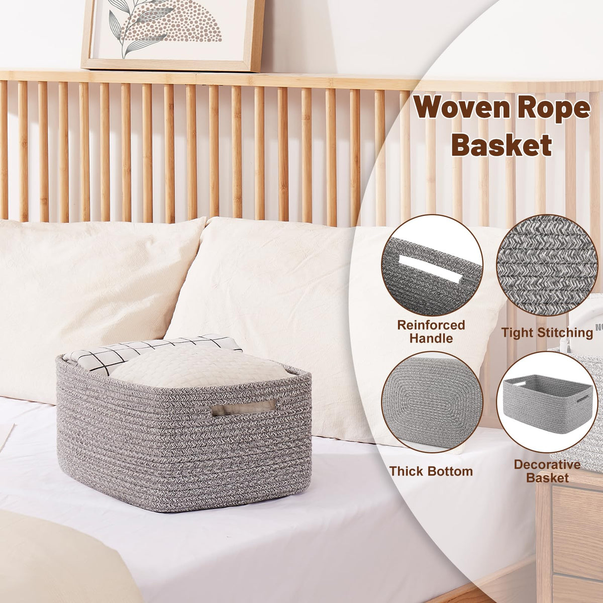Storage Basket for Shelves (2 Count)