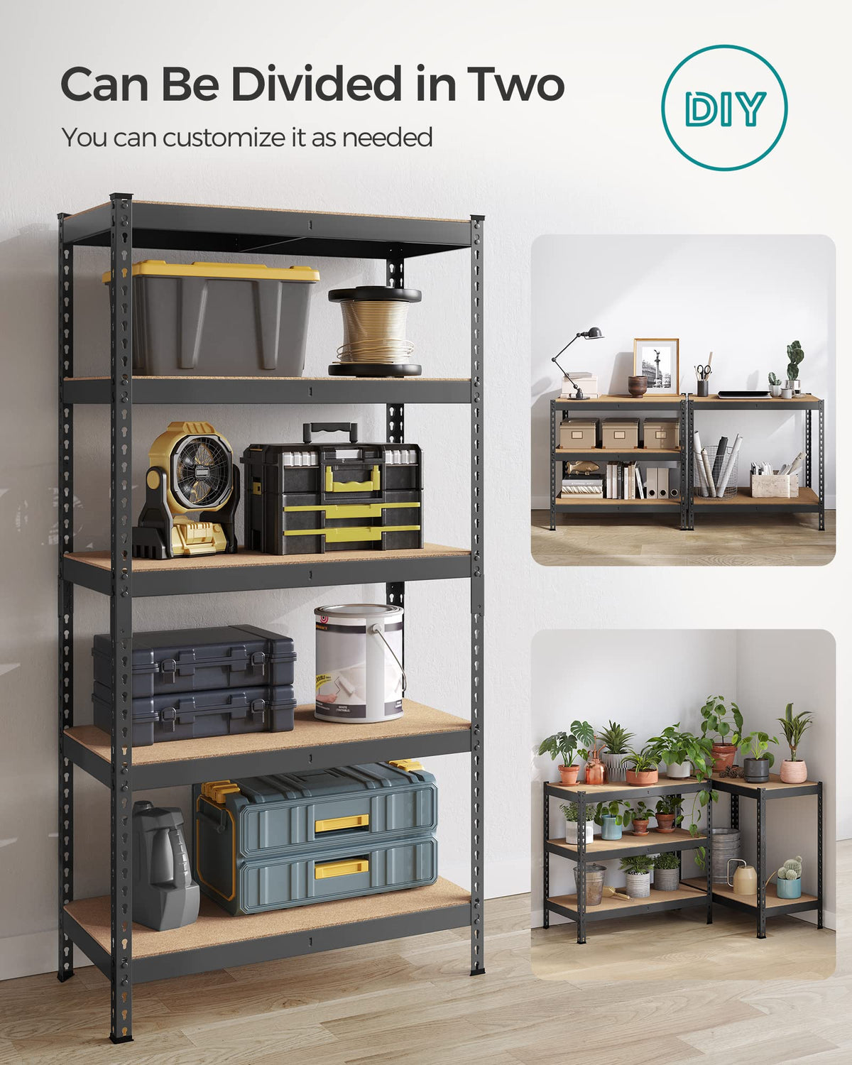 Set of 2 5 Tier Boltless Assembly Storage Shelves (2 Count)