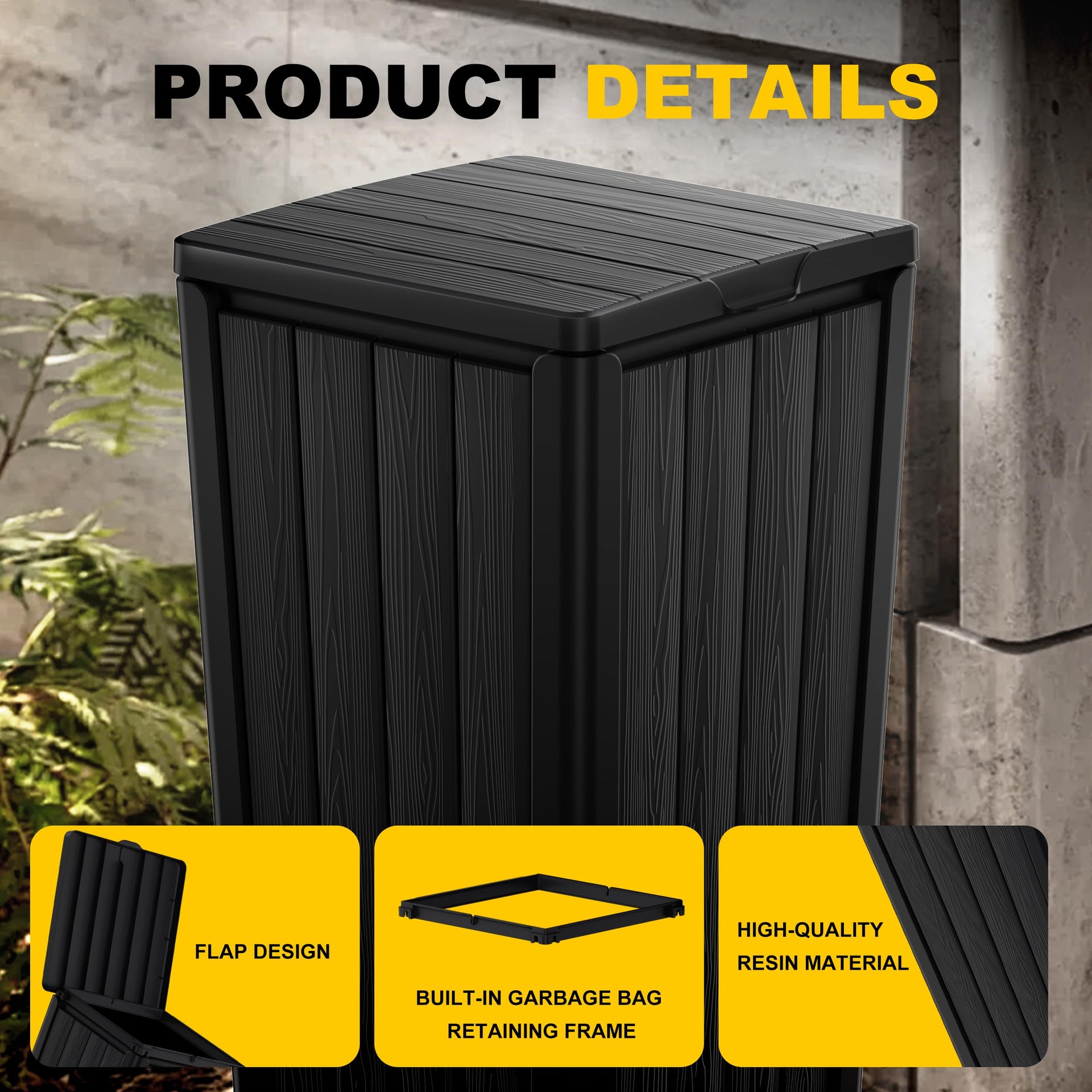 32 Gallon Outdoor Trash Can with Lid