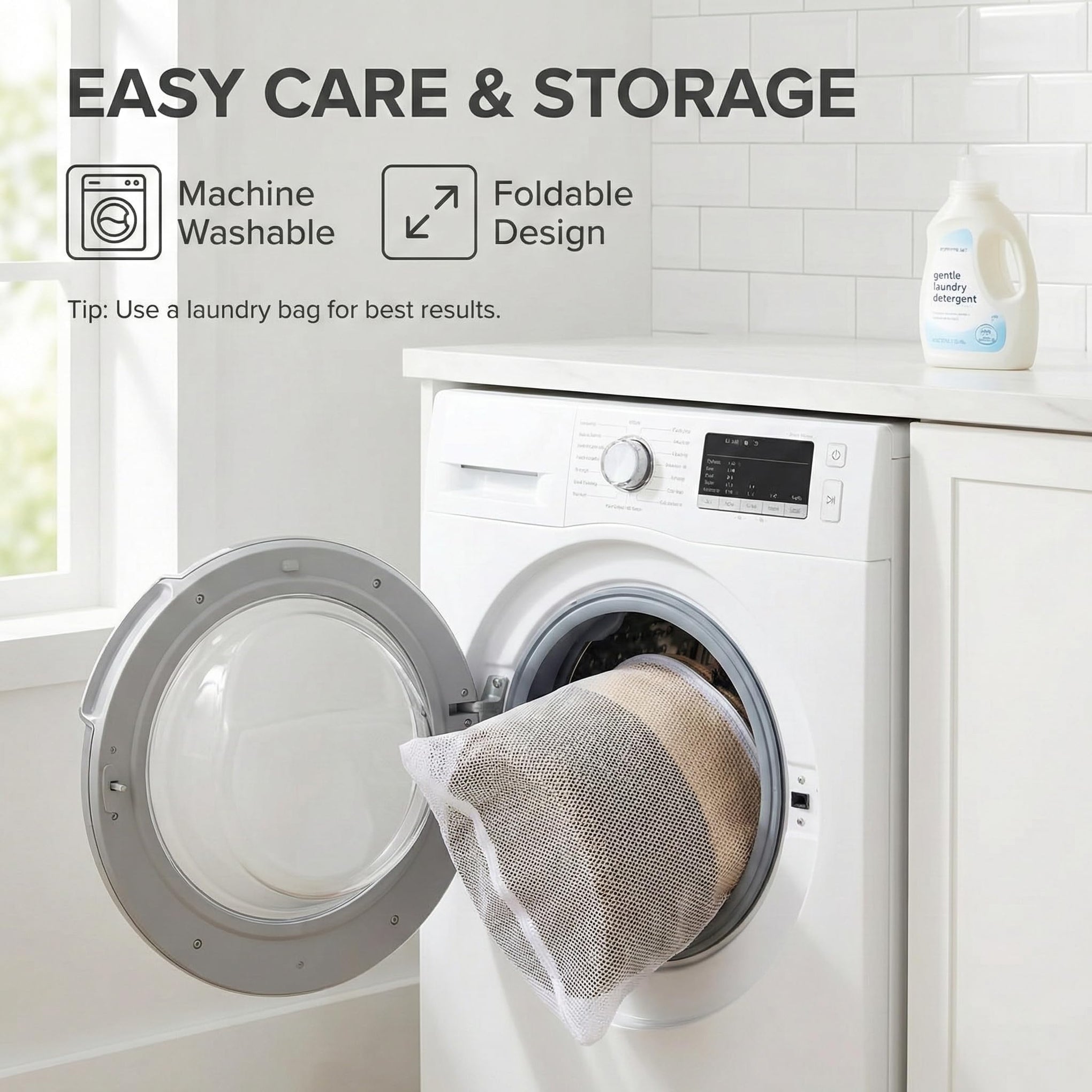 65L Extra Large Machine Washable Cotton Rope Blanket Basket