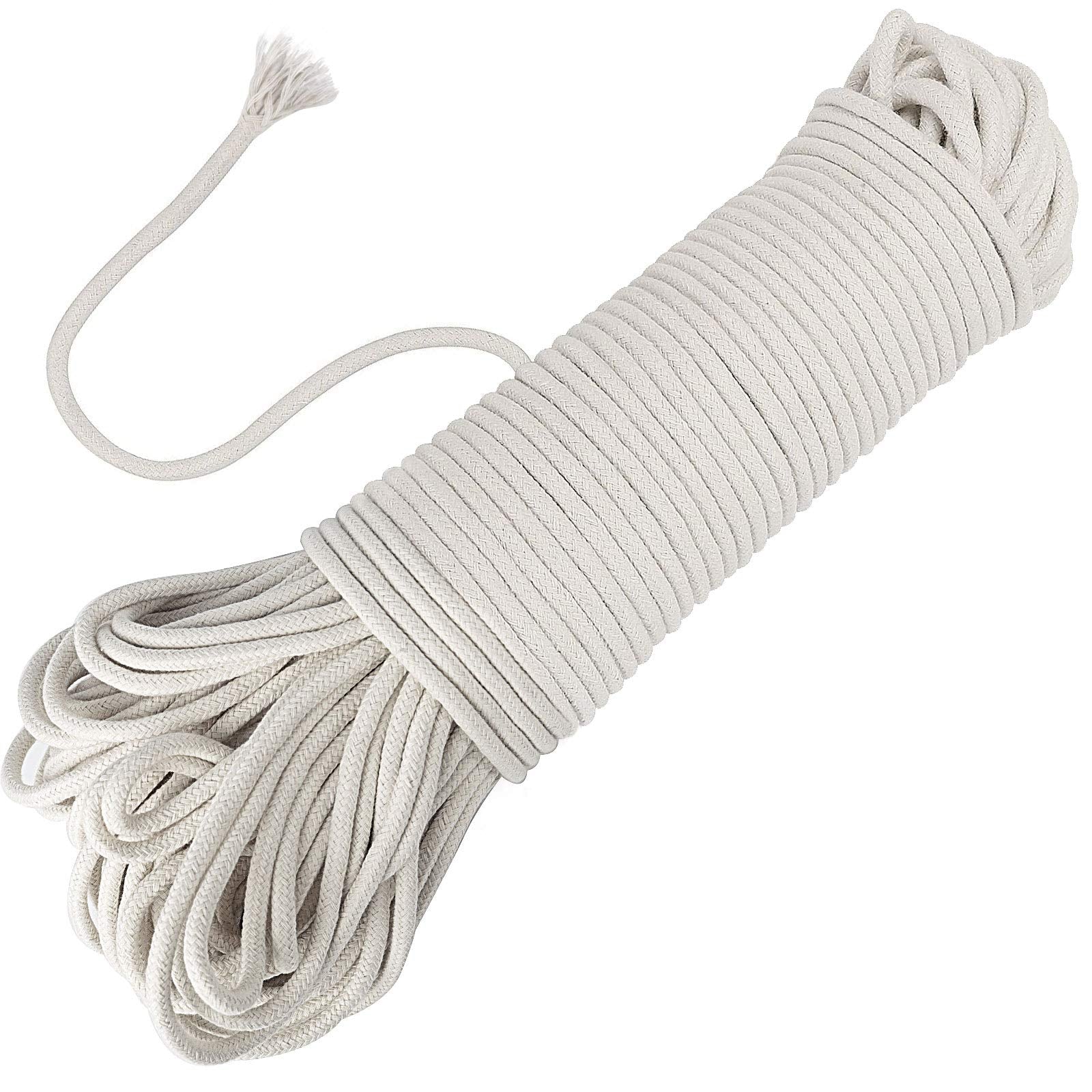 164 Feet 1 4 Inch White Natural Cotton Rope (164.0417 Foot)