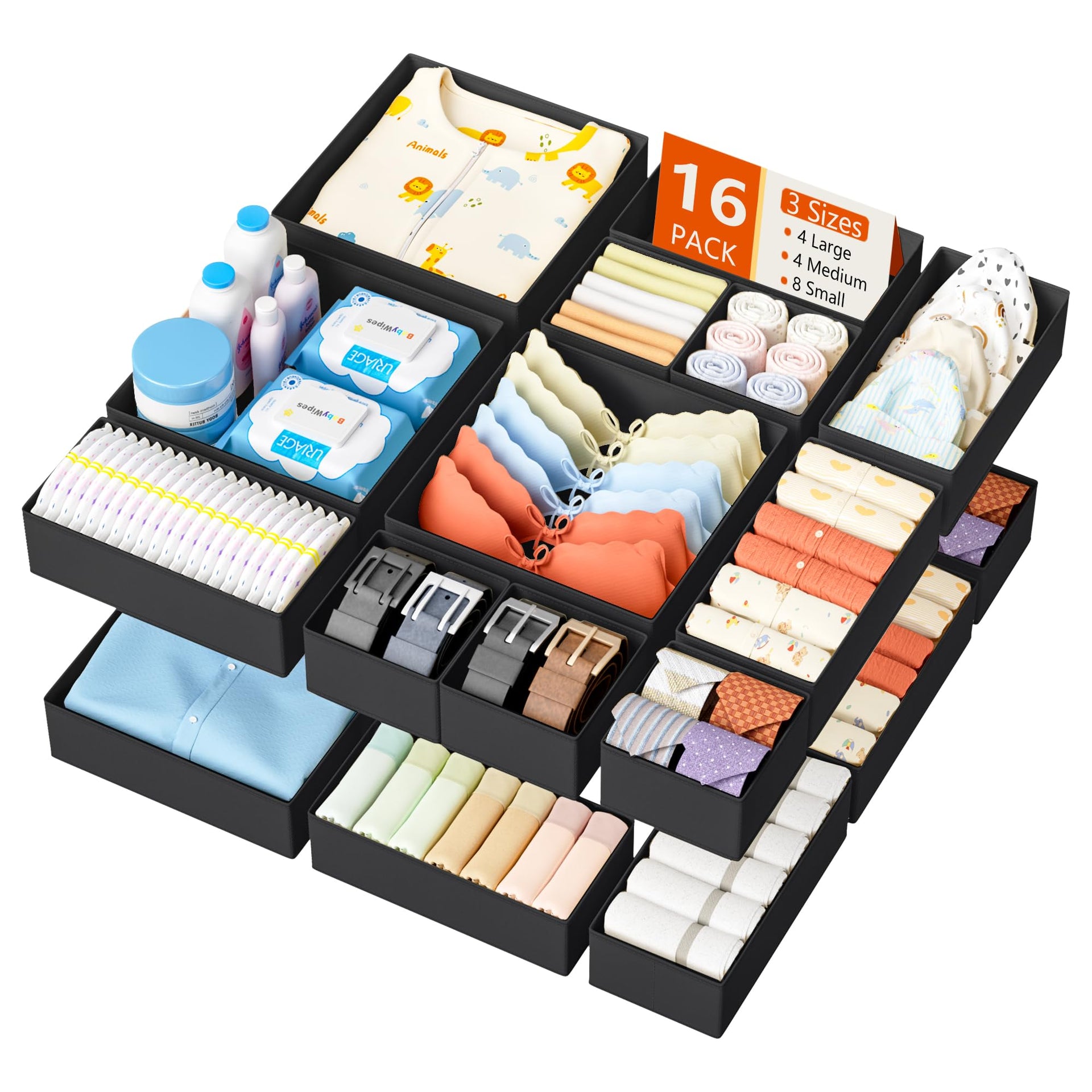 Drawer Organizer Clothes (16 Count)