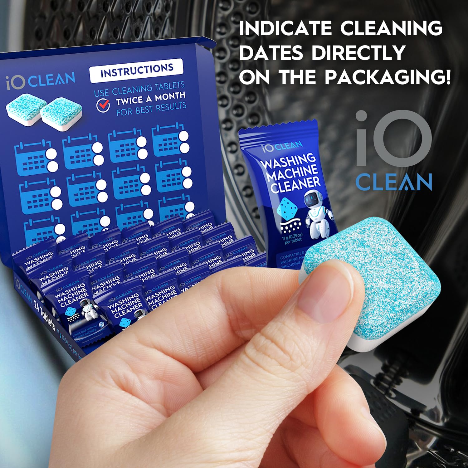Washing Machine Cleaner Descaler Tablets (24 Count)