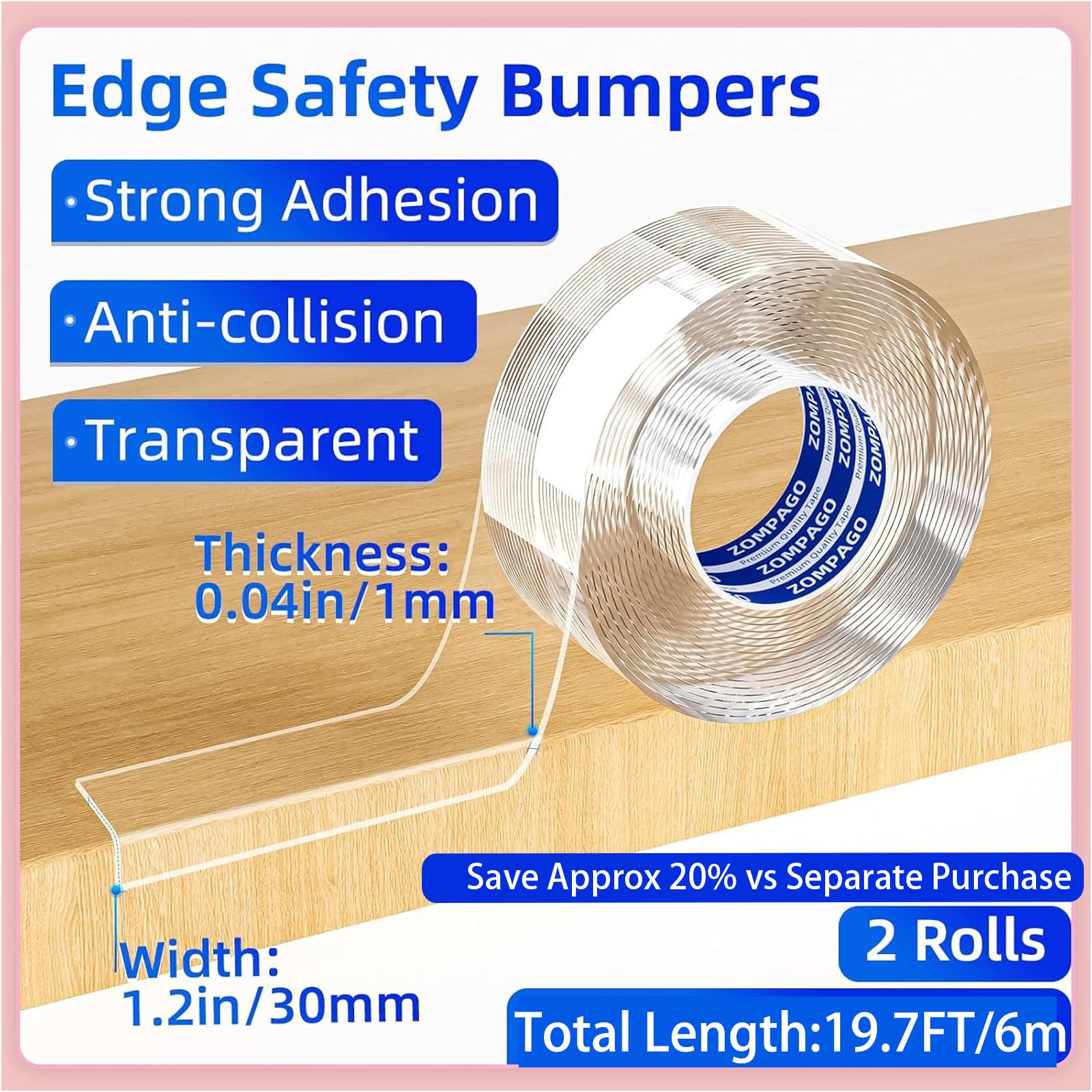 Baby Corner Proofing Edge Protector Strip (2 Count)