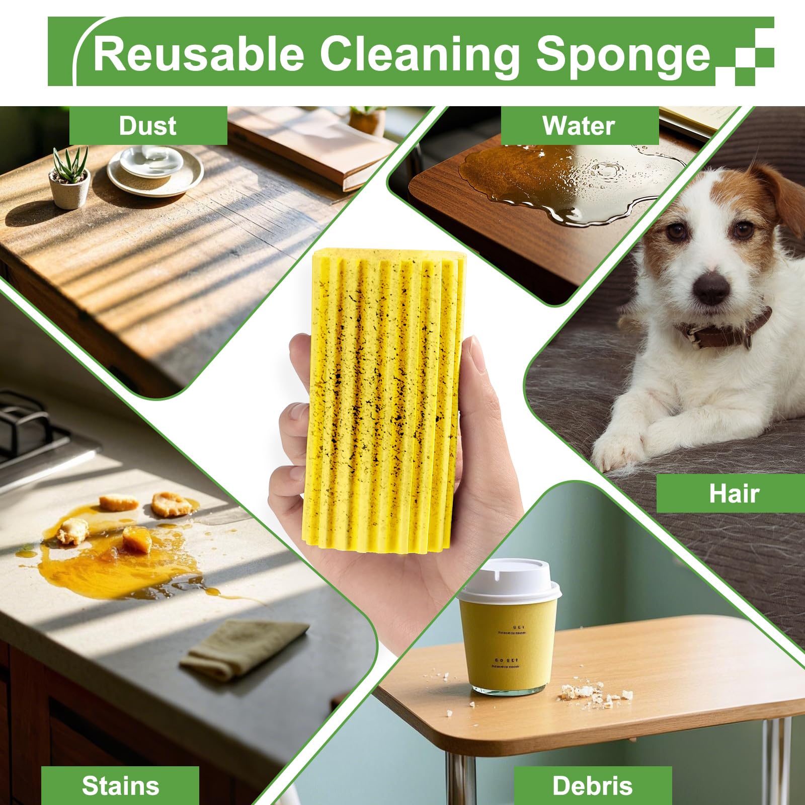 Damp Clean Duster Sponge (4 Count)