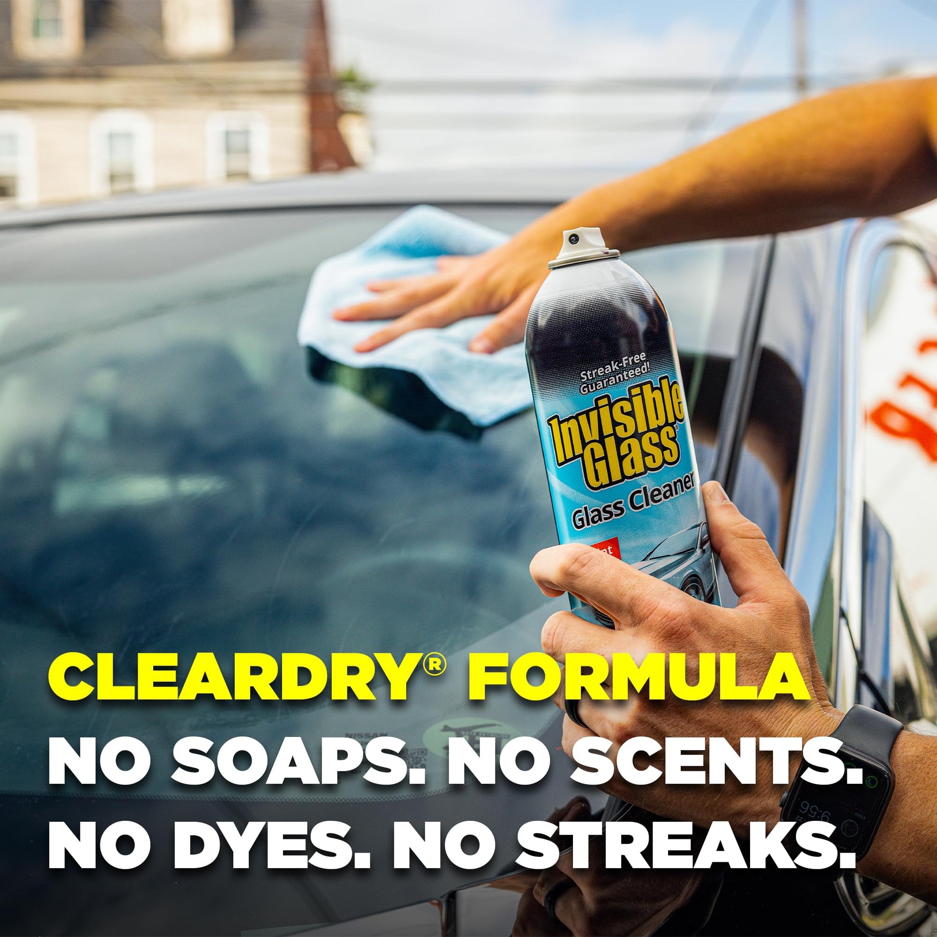 91164 4PK Premium Aerosol Glass Cleaner Spray for Car Windshields and Windows (76 Ounce) - ModHome Supplies