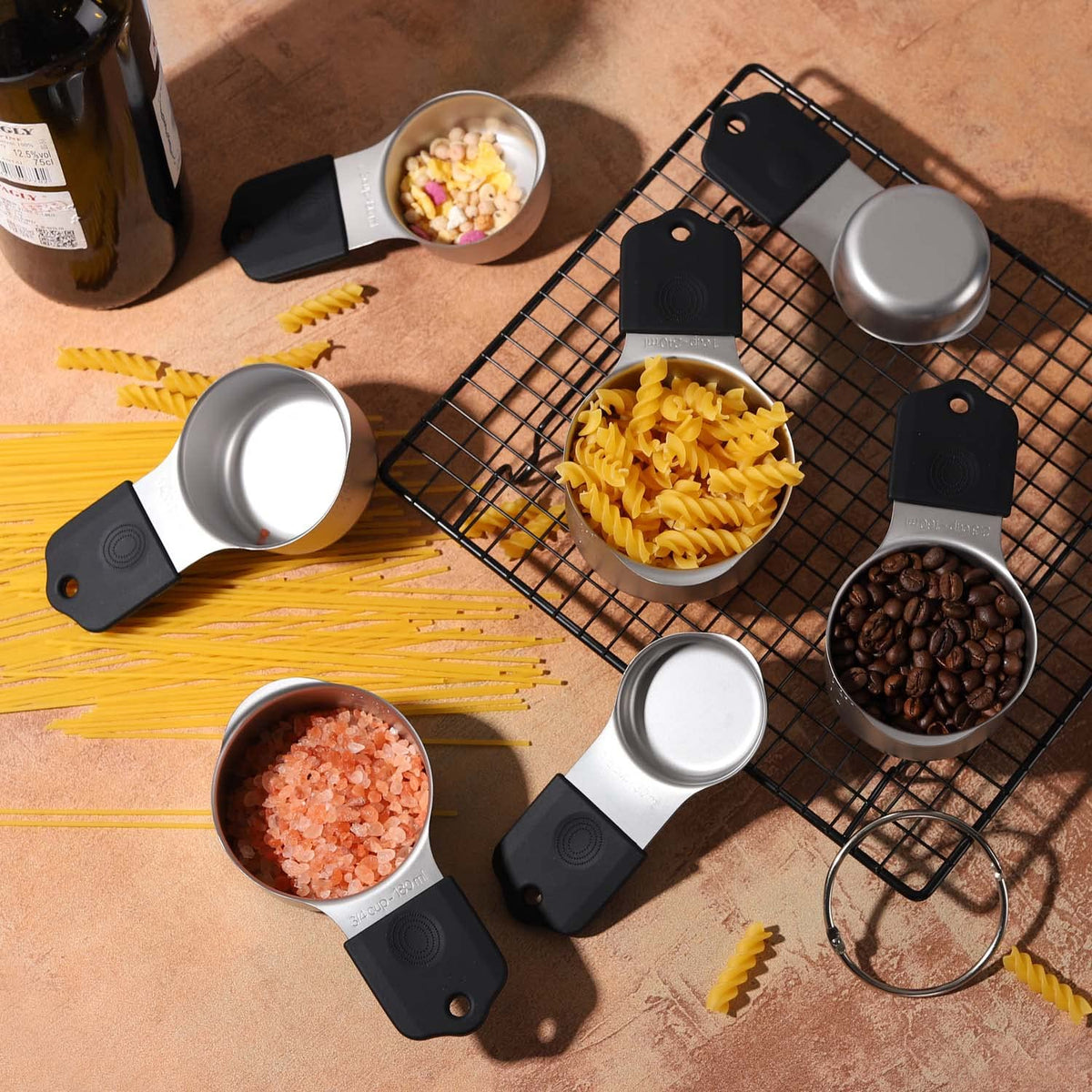 Magnetic Measuring Cups Set of 7 Stainless Steel Magnetic Measuring Cups