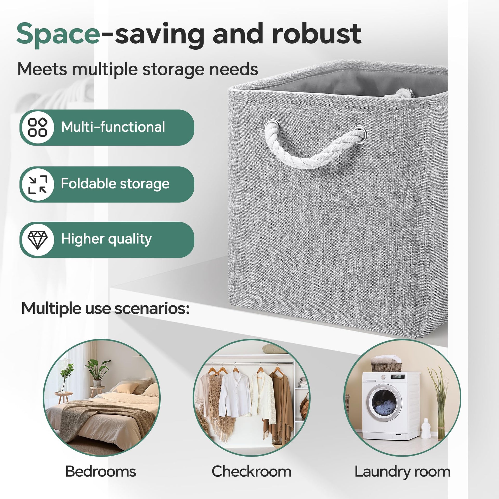 13x13x13 Inch Storage Cube Bins Foldable Organizer Baskets 6 Pack (6 Count)