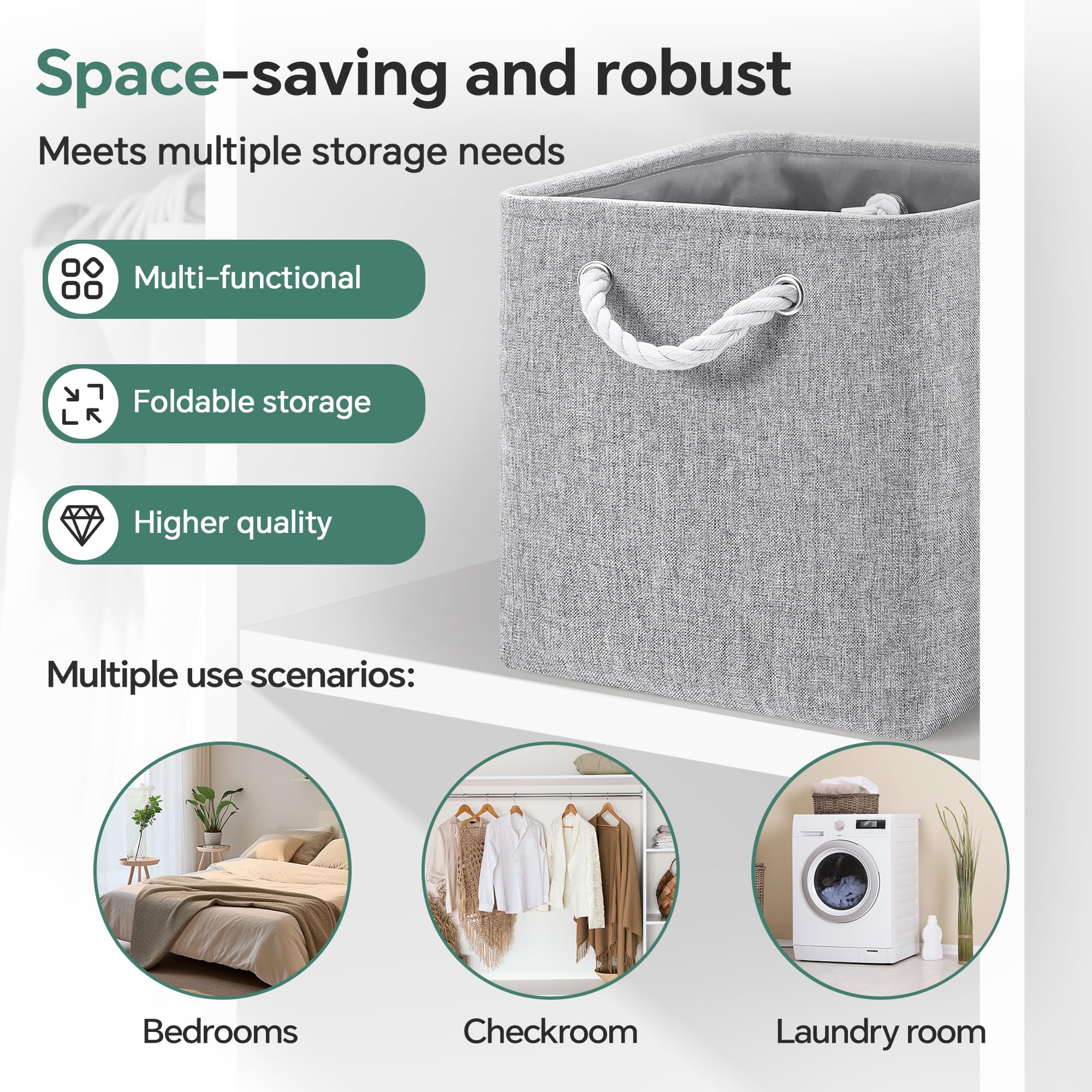 13x13x13 Inch Storage Cube Bins Foldable Organizer Baskets 6 Pack (6 Count)