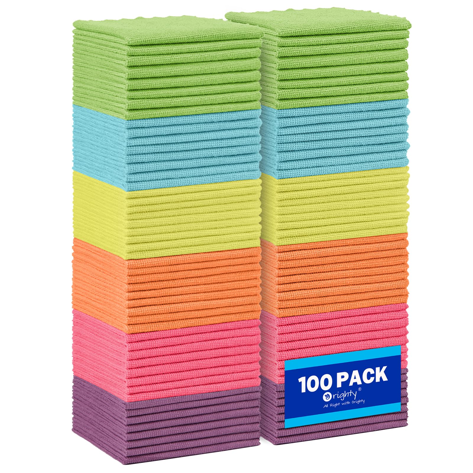 Microfiber Cleaning Cloth Bulk (100 Count)
