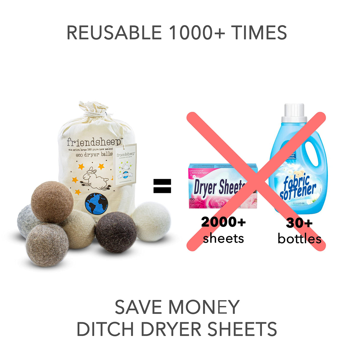 Wool Dryer Balls (6 Count)