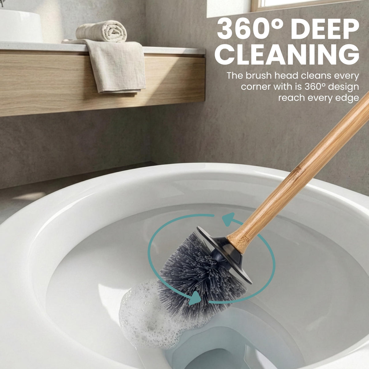 Zense Toilet Brush and Holder Set