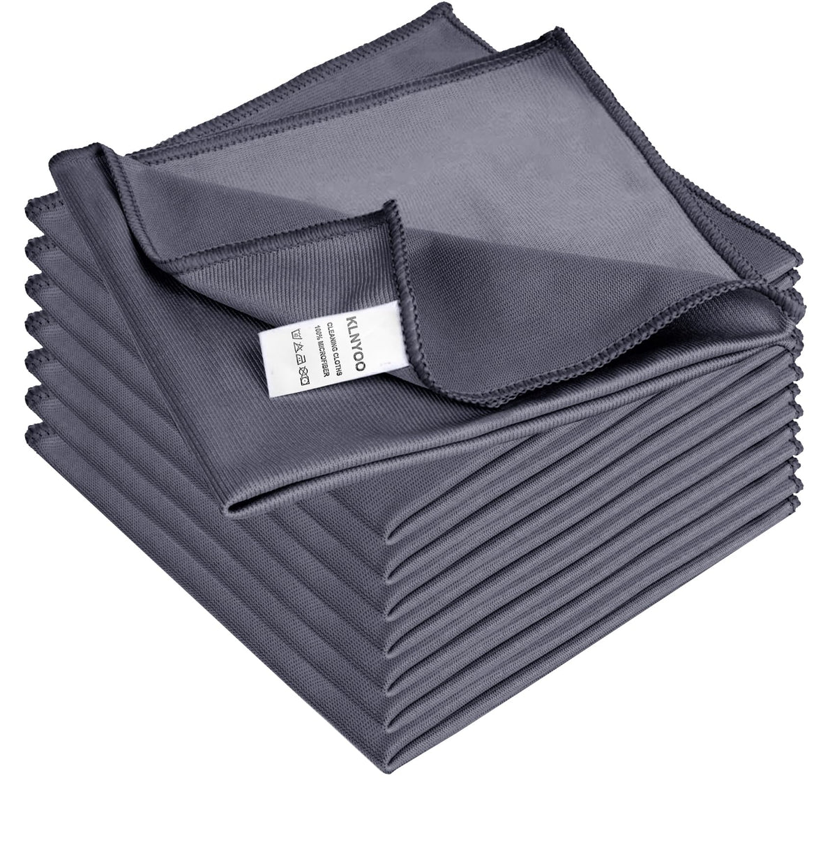 Microfiber Glass Cleaning Cloths Lint Free Streak Free Quickly and Easily Clean Windows & Mirrors Without Chemicals Polishing Cloth 16x16 Inch 8 Pack (8 Count)