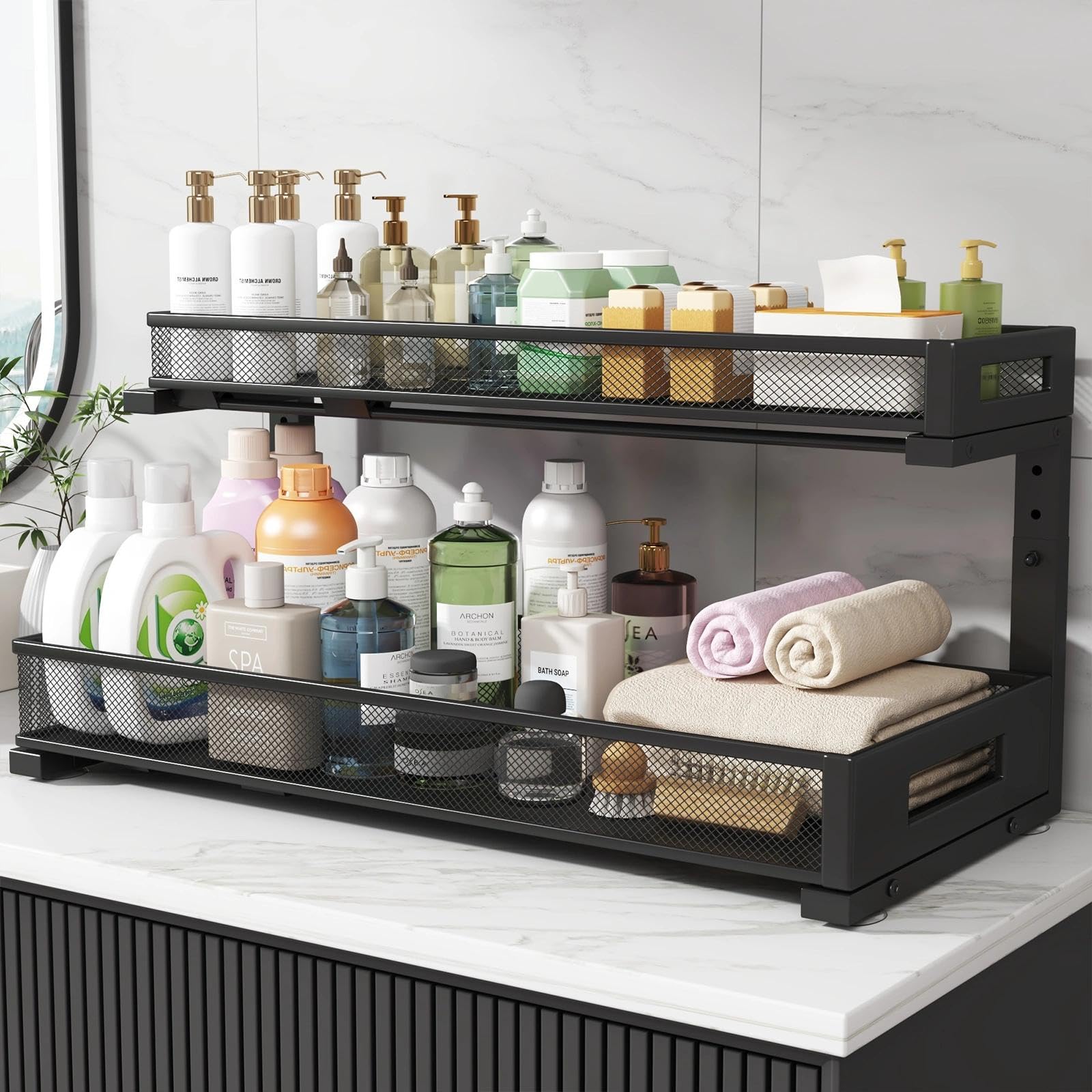 2 Pack 20.47IN Depth Under Sink Storage Organizer (2 Count)