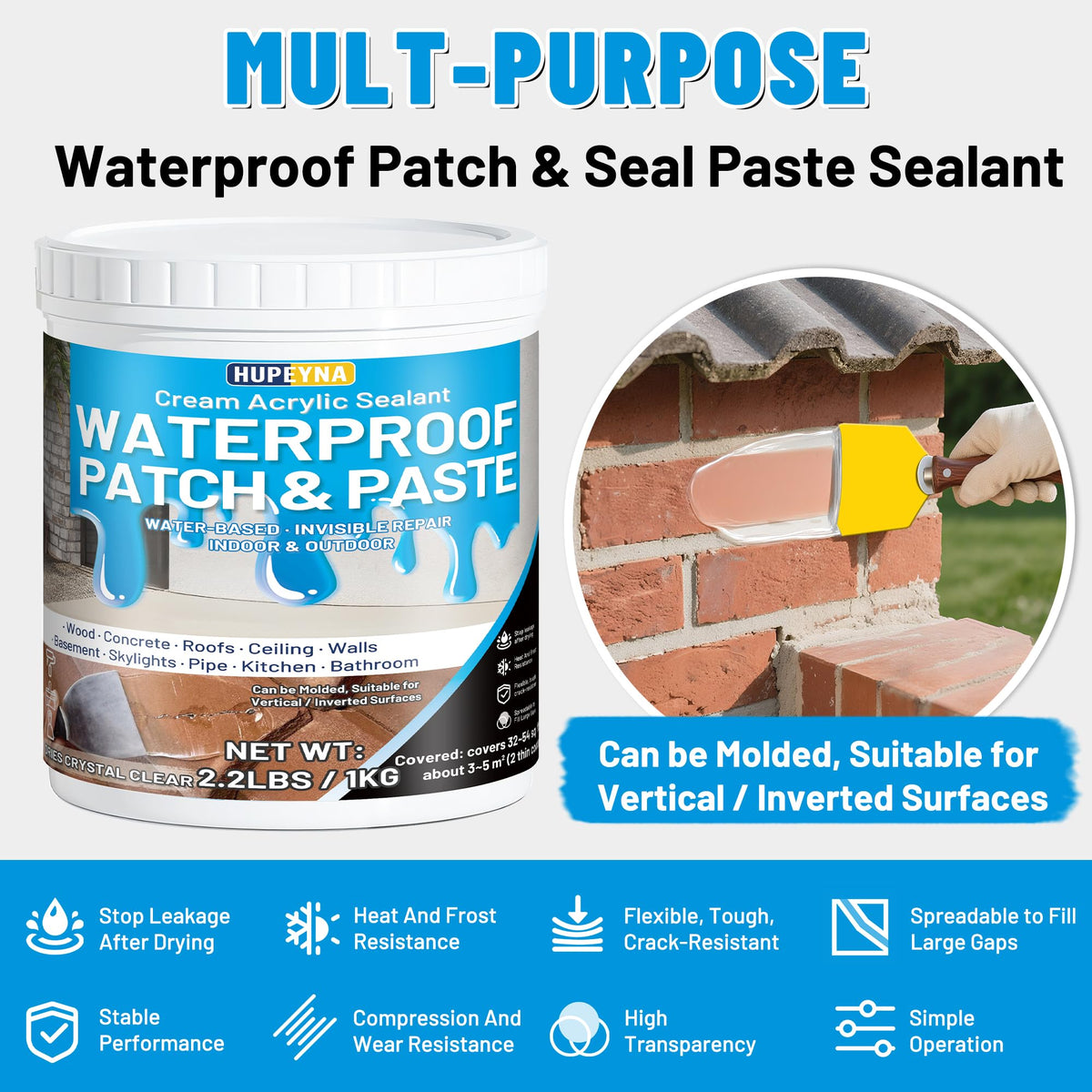 Waterproof Patch & Seal Rubberized Sealant Paste