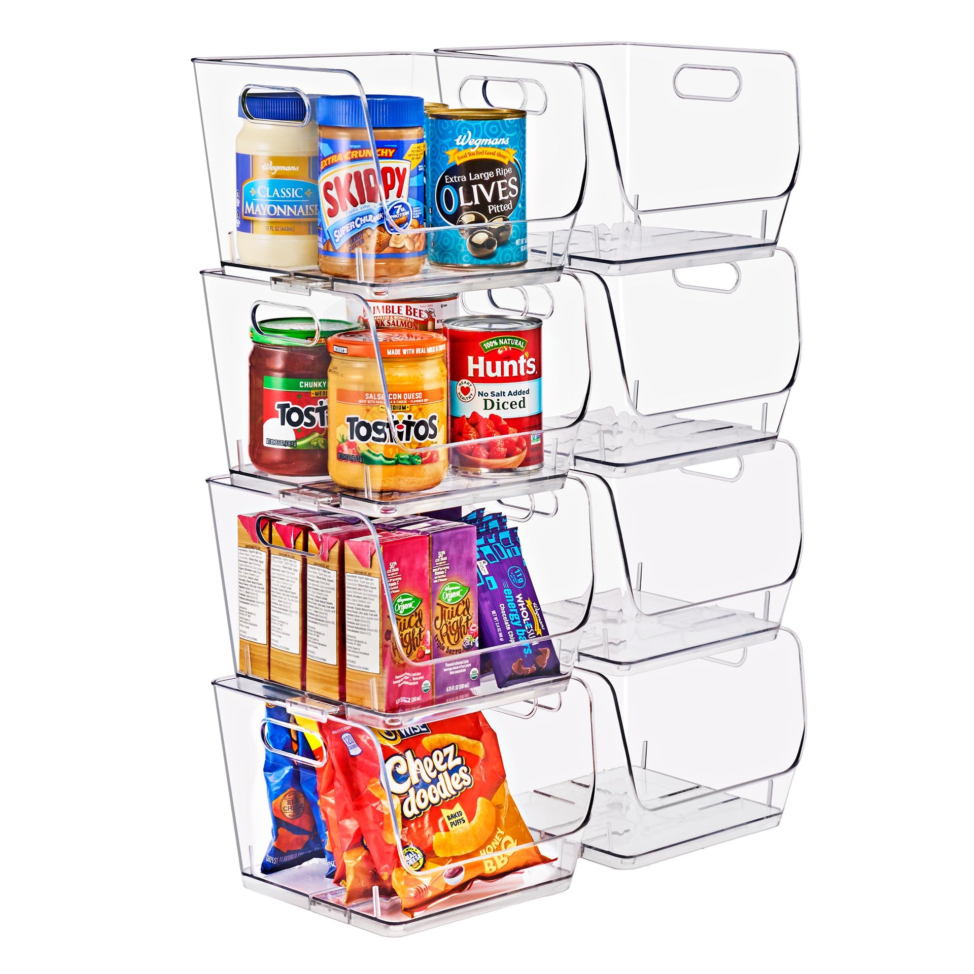 Stackable Storage Bins Open Front