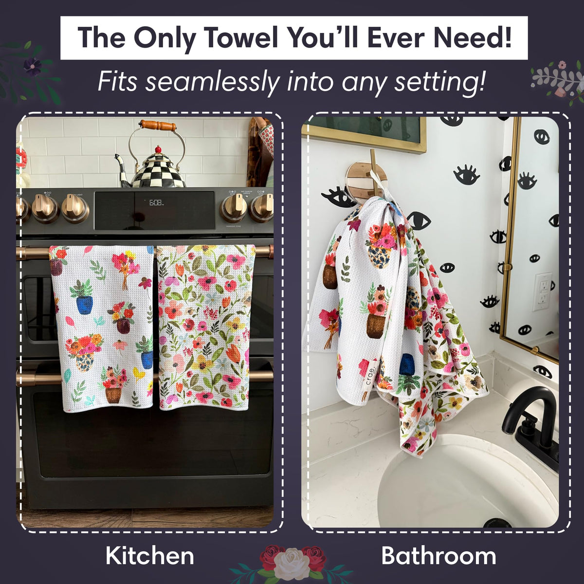 Microfiber Hand Towel & Washcloth Set (2 Count)