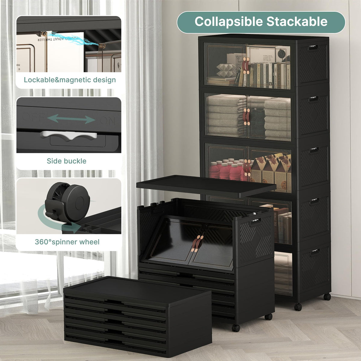 560QT Lockable Plastic Storage Bins