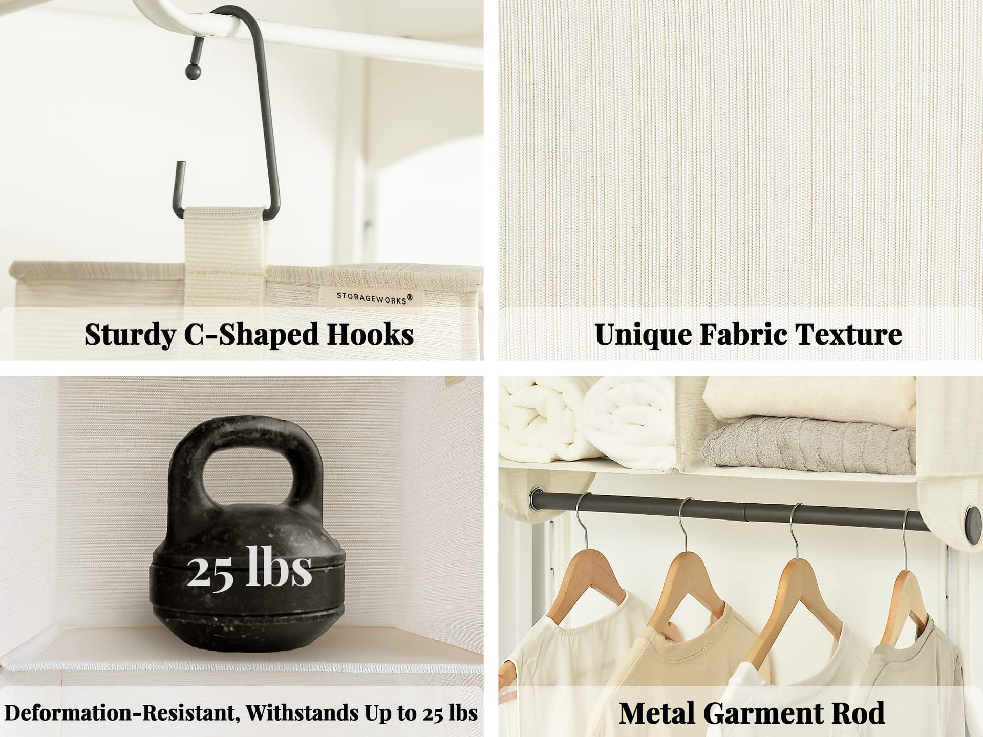 Hanging Closet Organizer with Rod