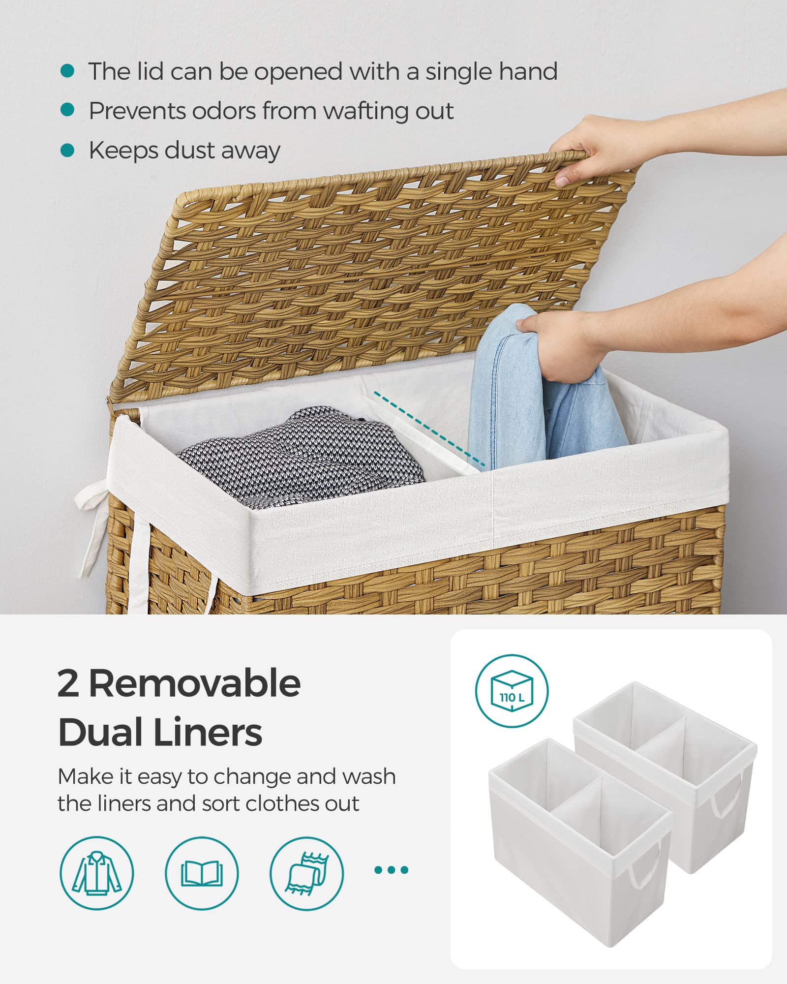 Laundry Hamper with Lid - ModHome Supplies