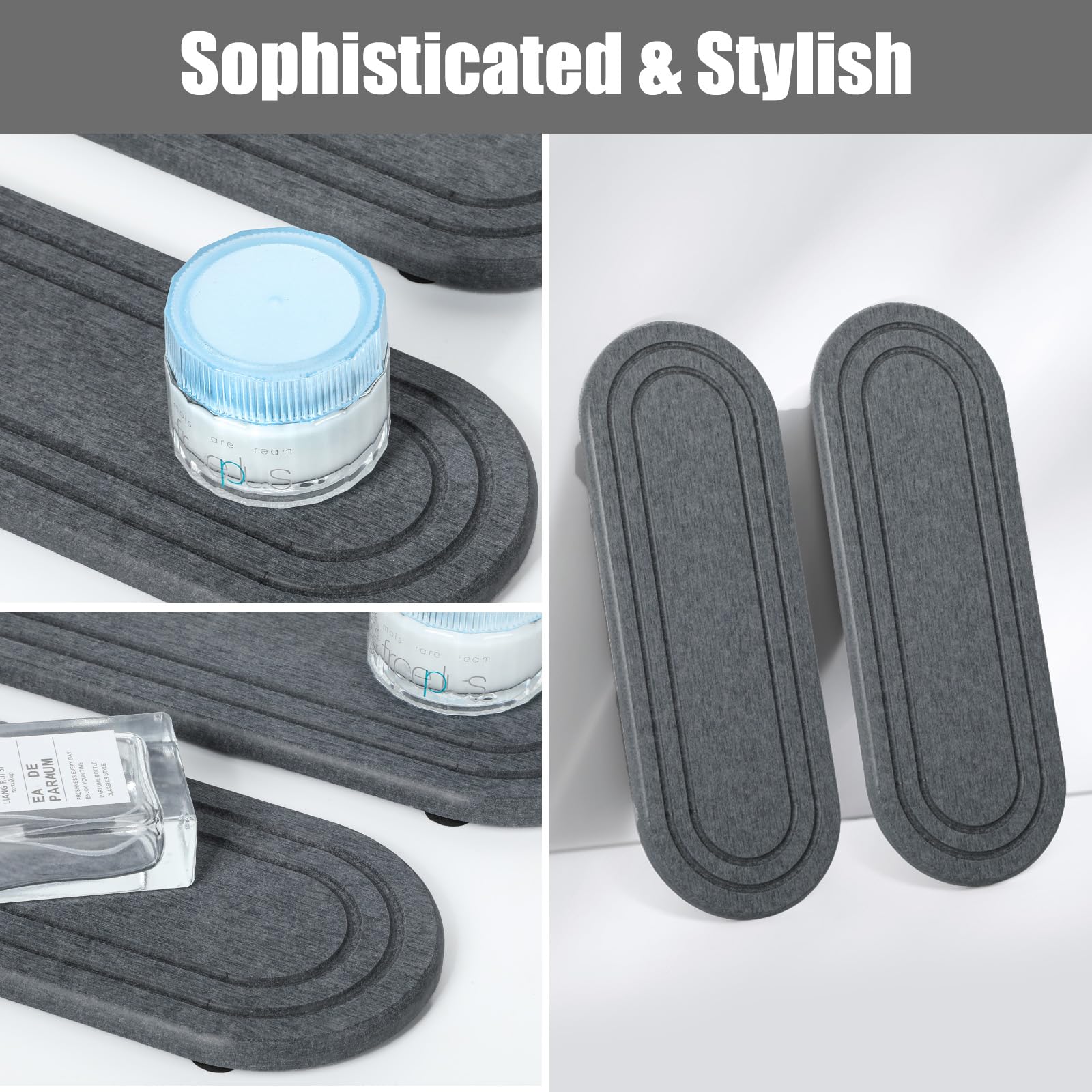 2PCS Water Absorbing Stone Tray (2 Count)