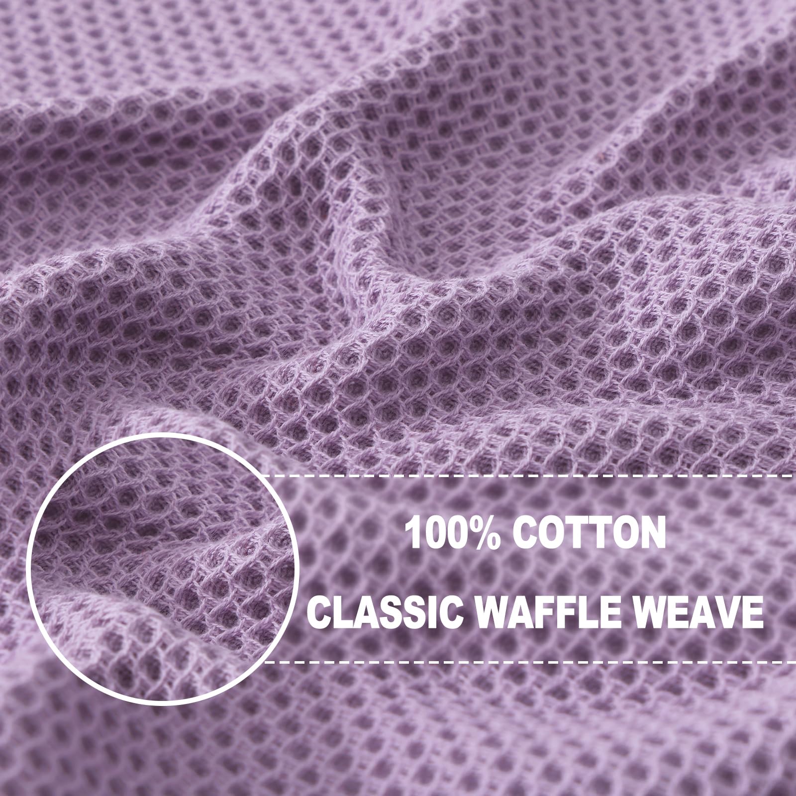 100% Cotton Waffle Weave Kitchen Dish Towels 4 (4 Count)