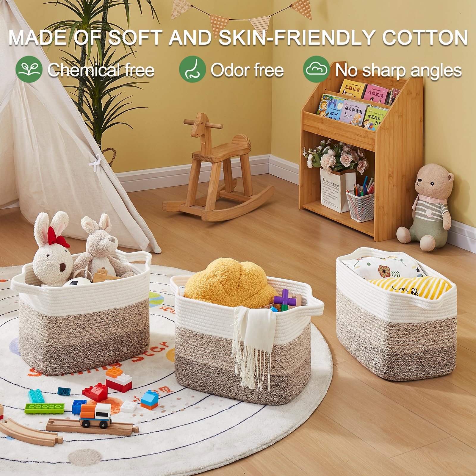 Storage Baskets for Organizing (3 Count)