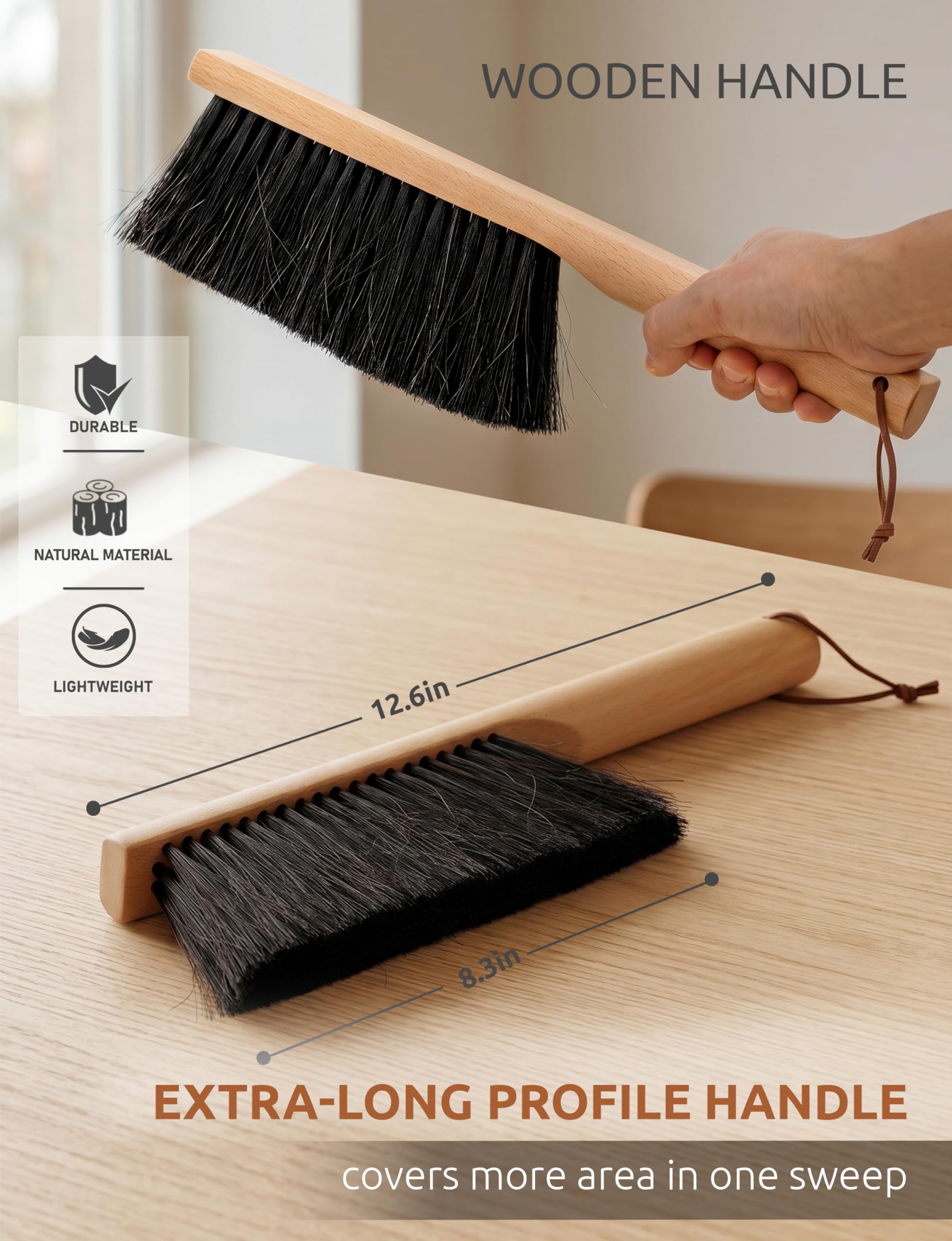 Firm Horsehair Counter Brush