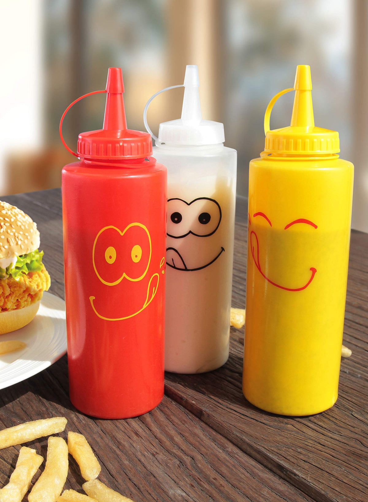 Condiment Squeeze Bottle Set (3 Count)