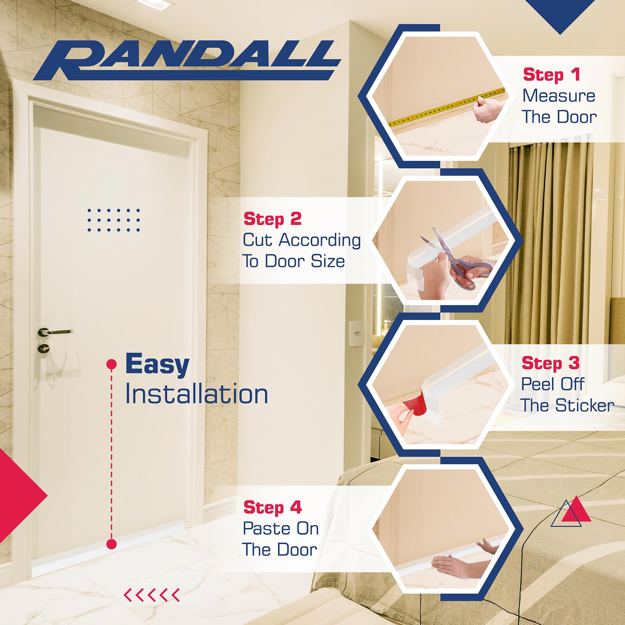 Adhesive Backed Door Draft Stopper