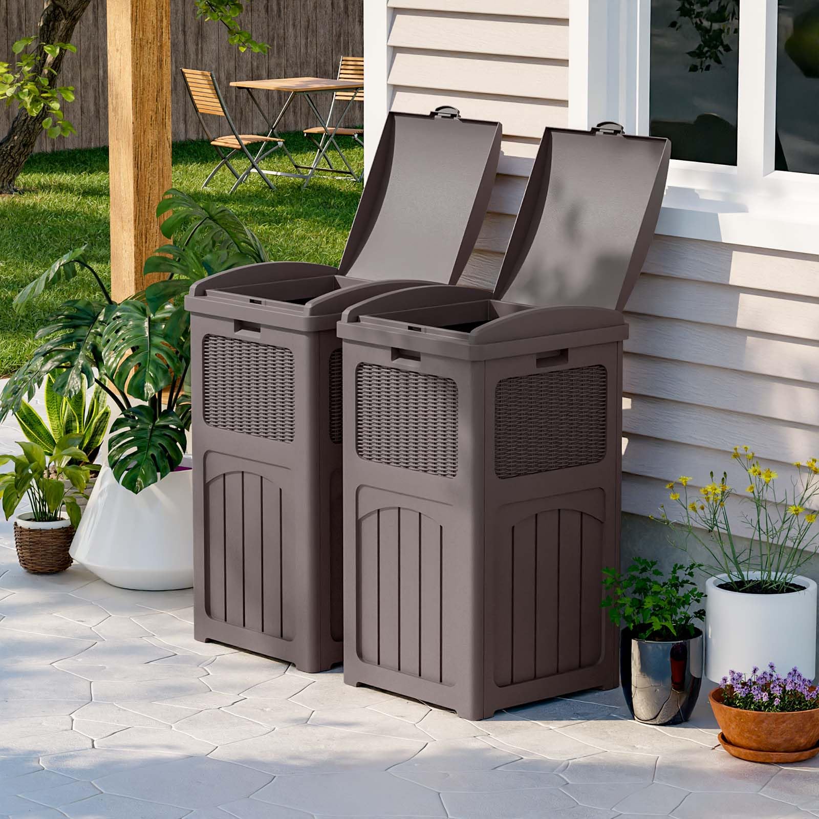 36 Gallon Outdoor Trash Can (2 Count)
