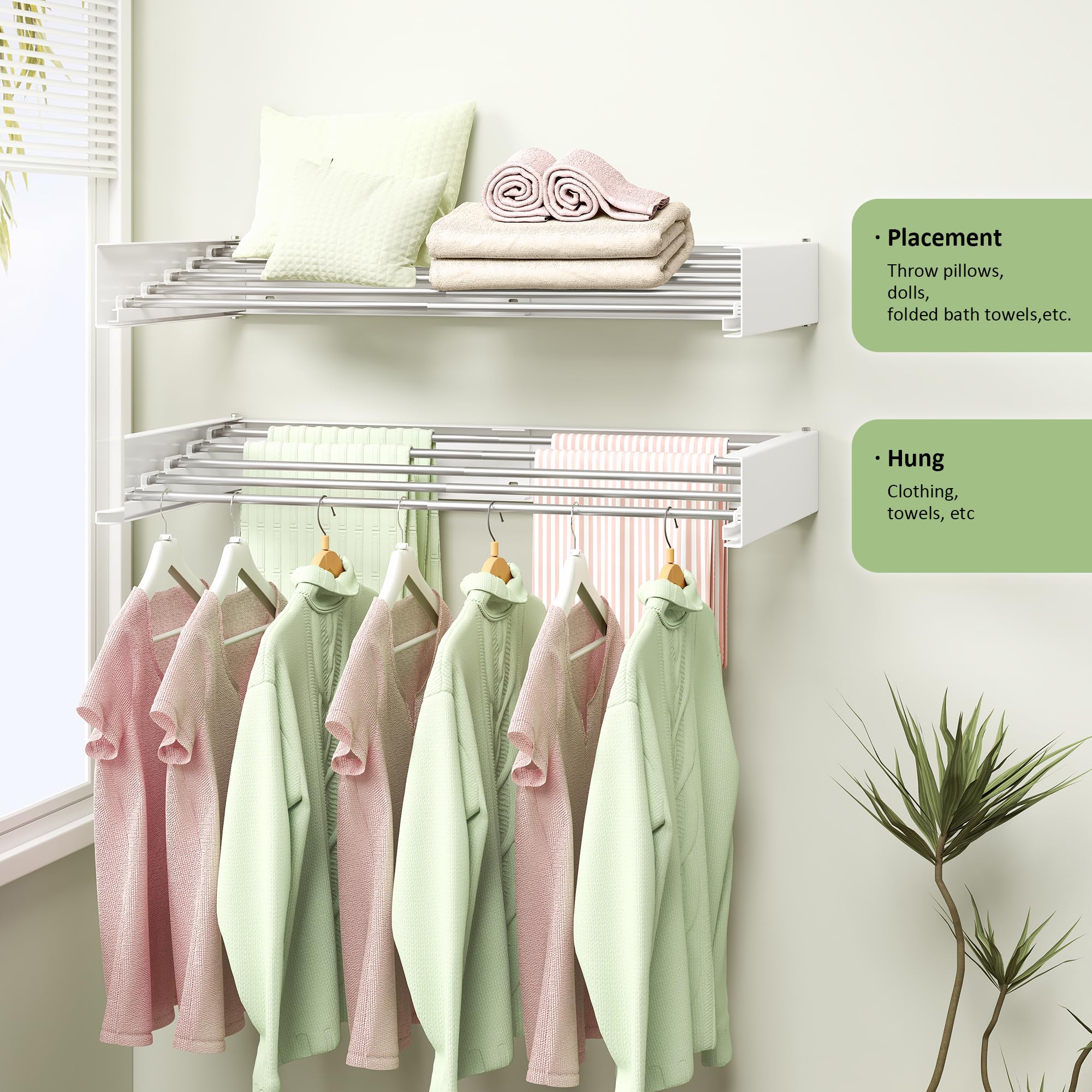 Clothes Drying Rack Wall Mounted 32“