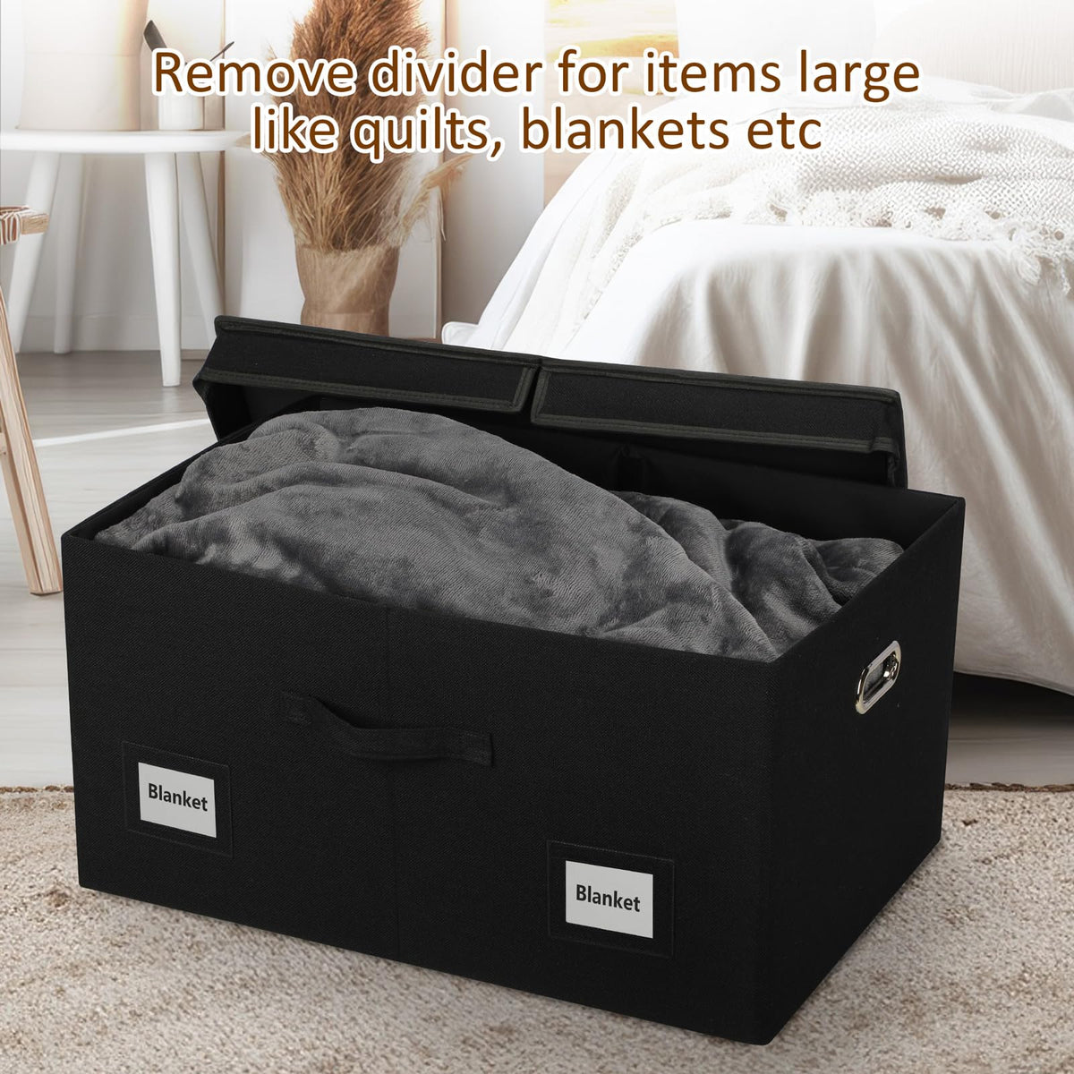 75 Quarts Extra Large Decorative Storage Bins with Lids (3 Count)